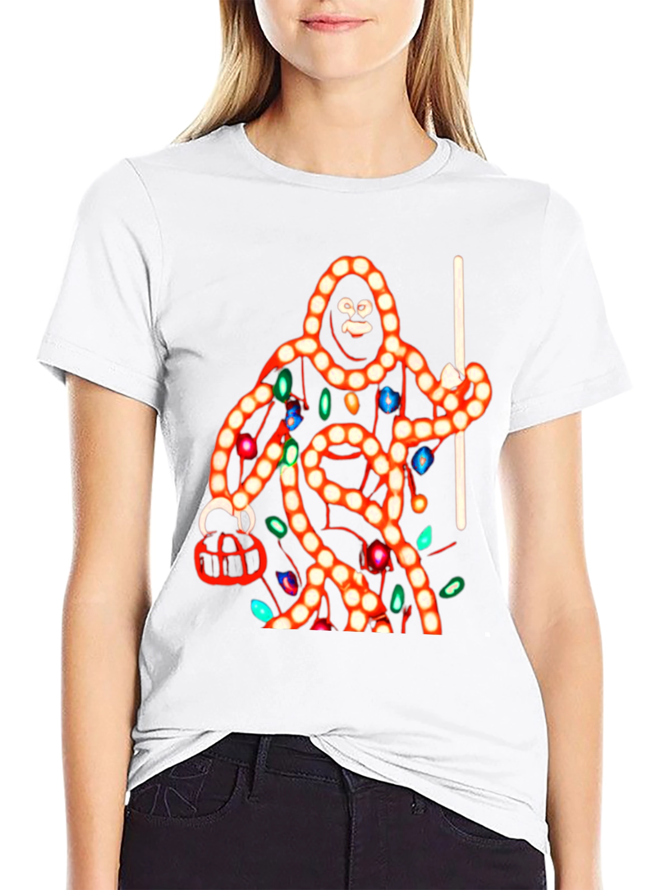 Sasquatch Christmas Lights T-Shirt