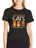 Orange Cats Graphic Tee - Unisex Cotton T-Shirt