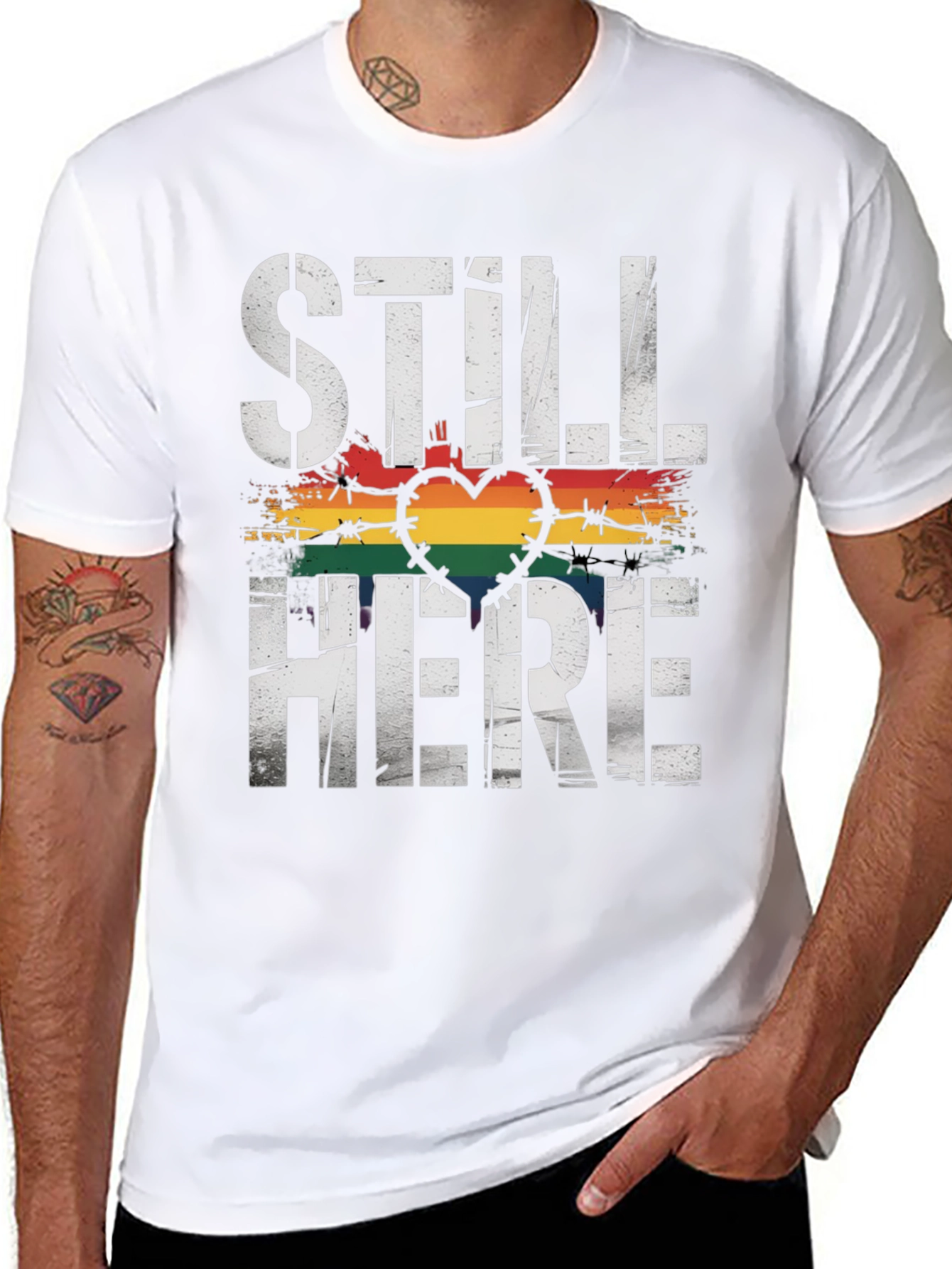 Still Here Pride LGBTQ+ Graphic Tee