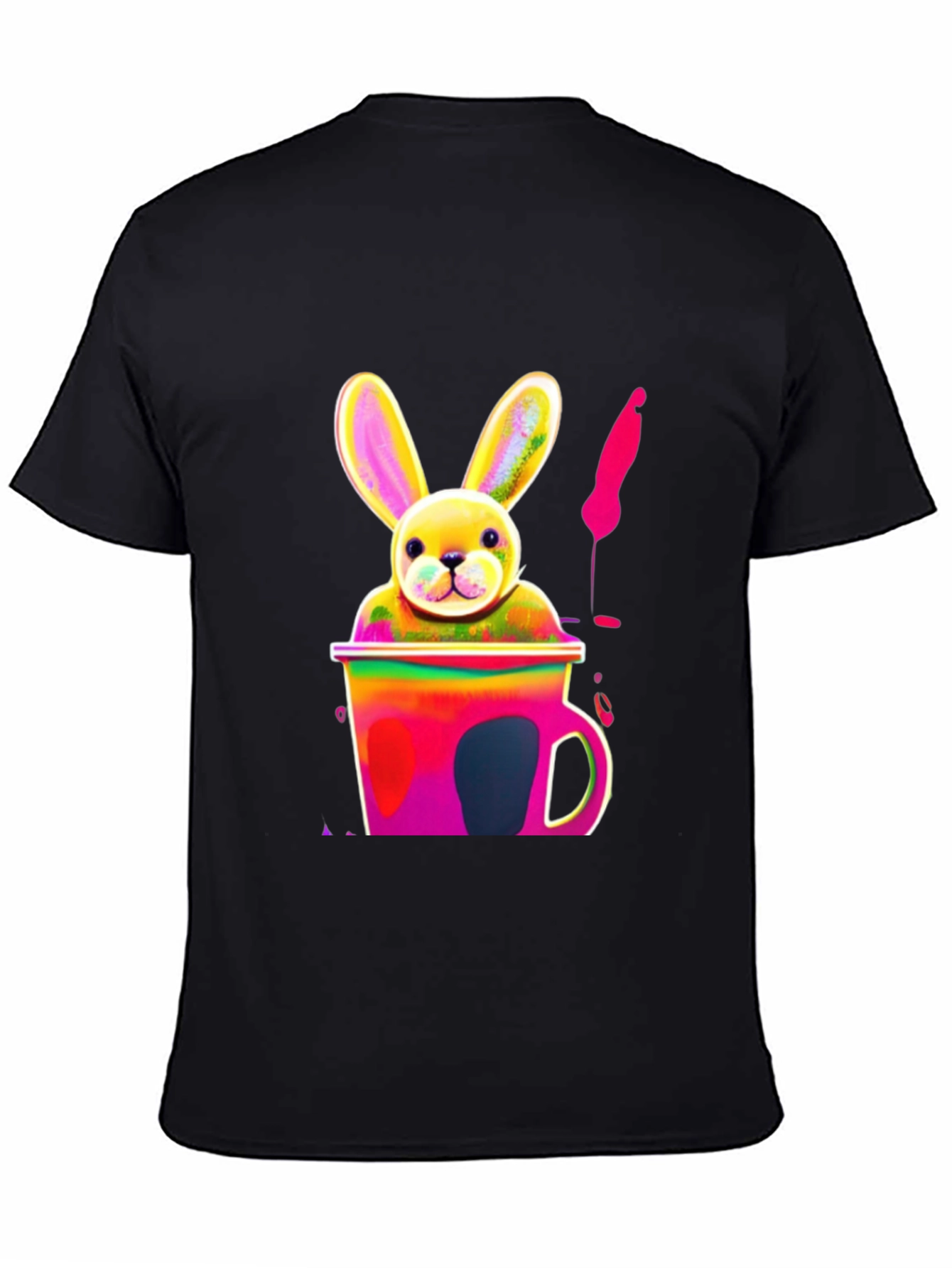 Bunny in a Cup Graphic Tee - Fun & Colorful Design