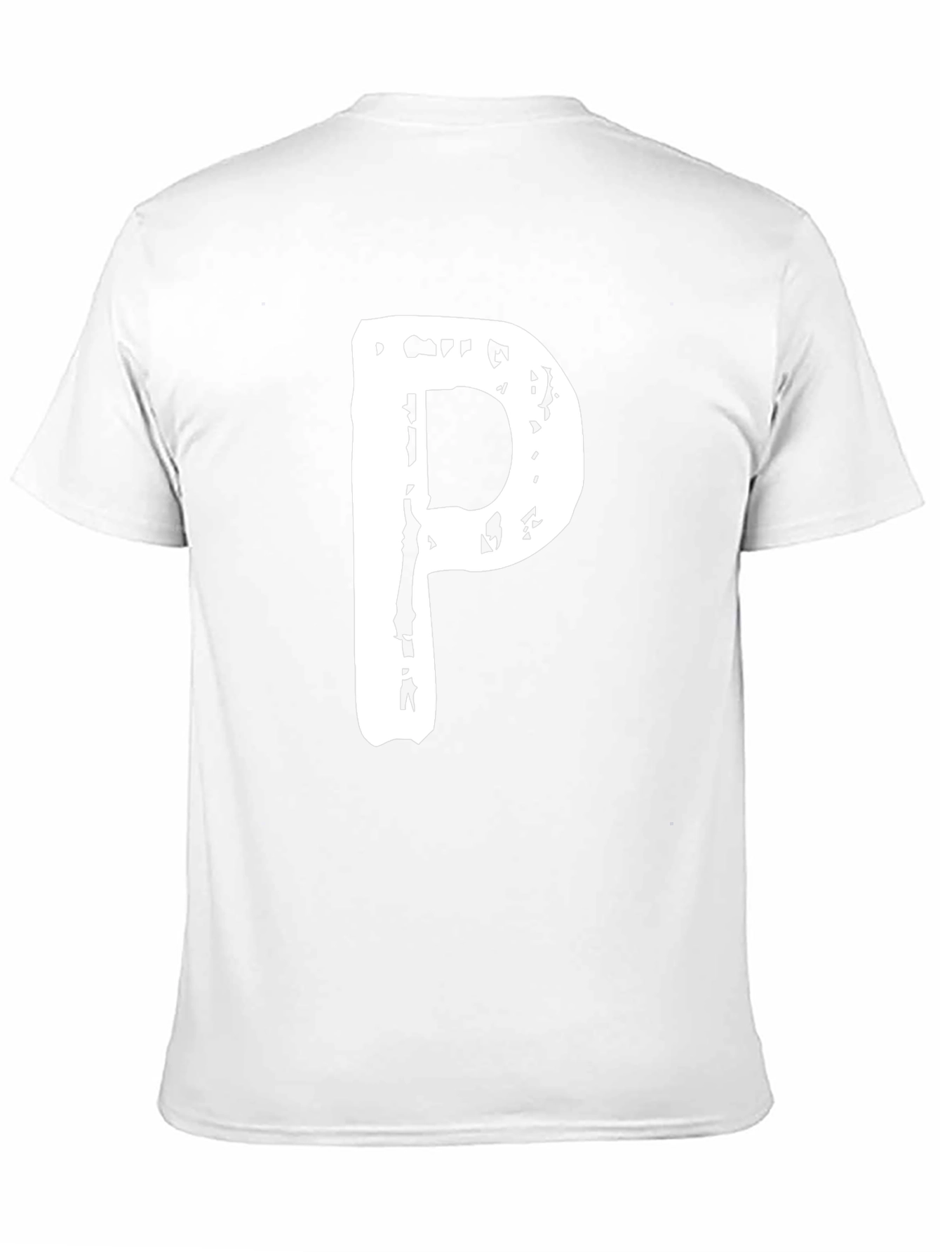 Letter P Graphic Black T-Shirt