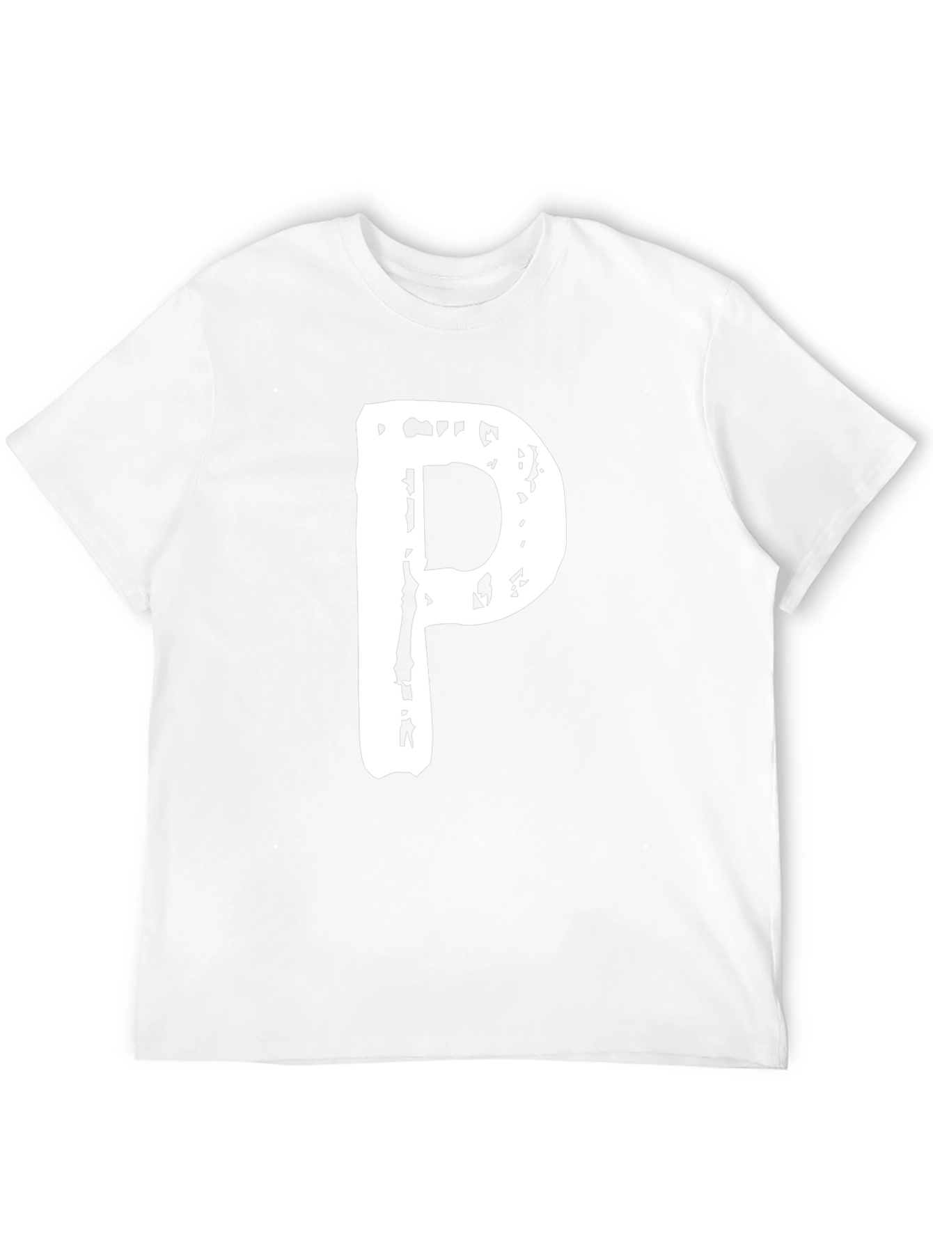 Letter P Graphic Black T-Shirt