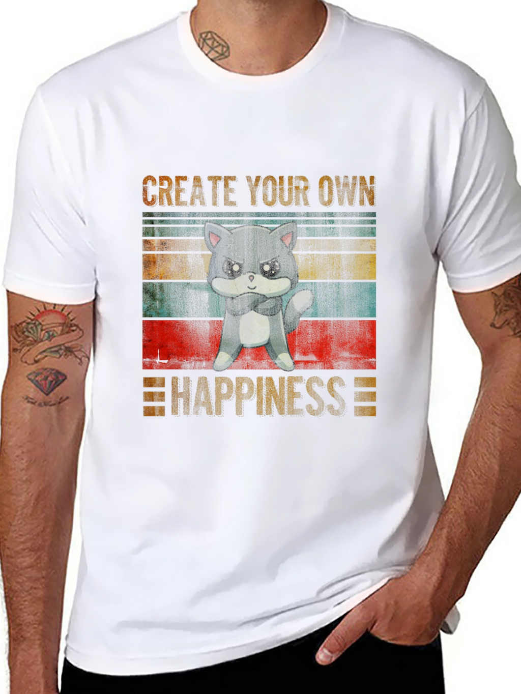 Create Your Own Happiness Grumpy Cat T-Shirt