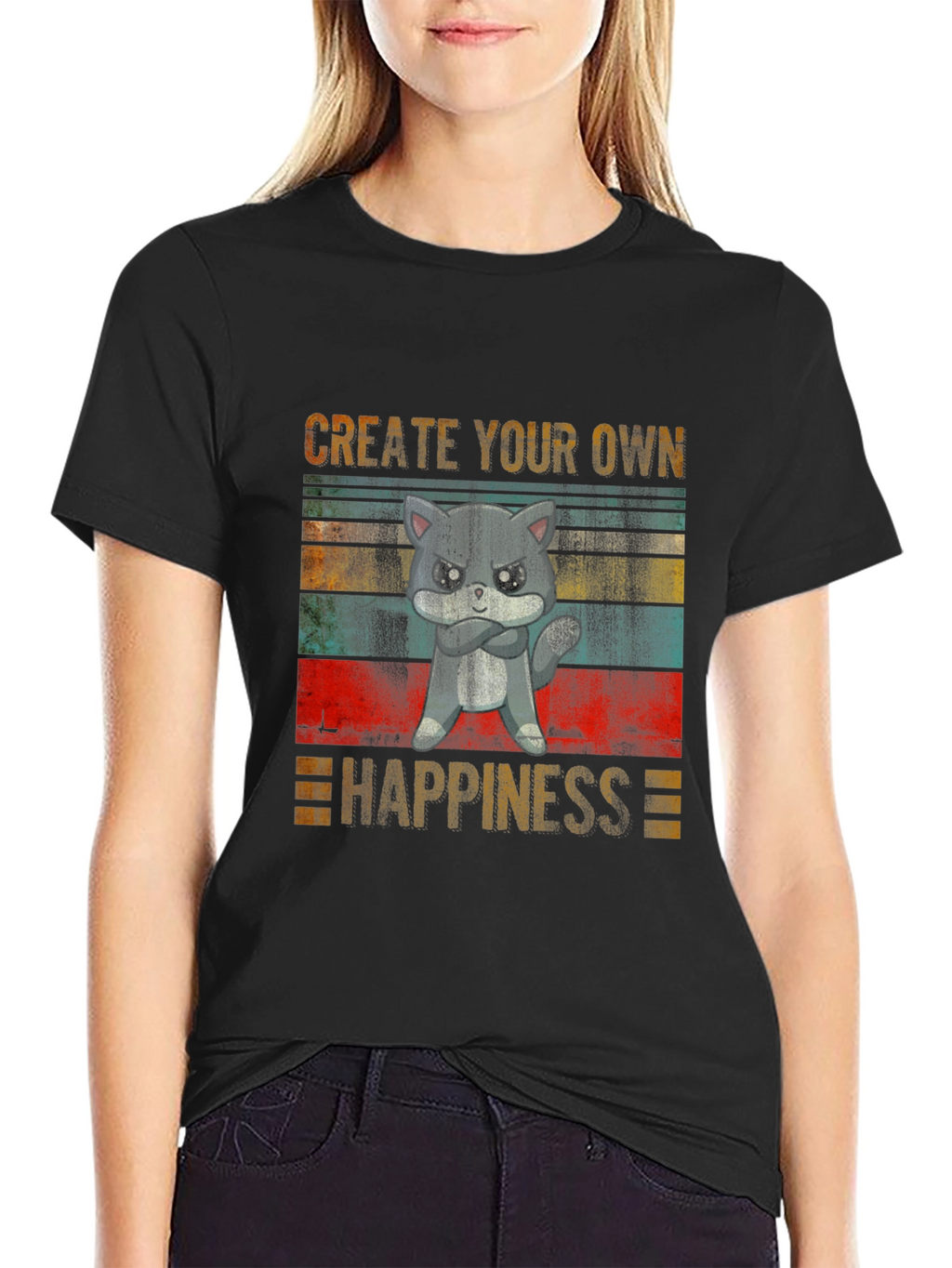 Create Your Own Happiness Grumpy Cat T-Shirt