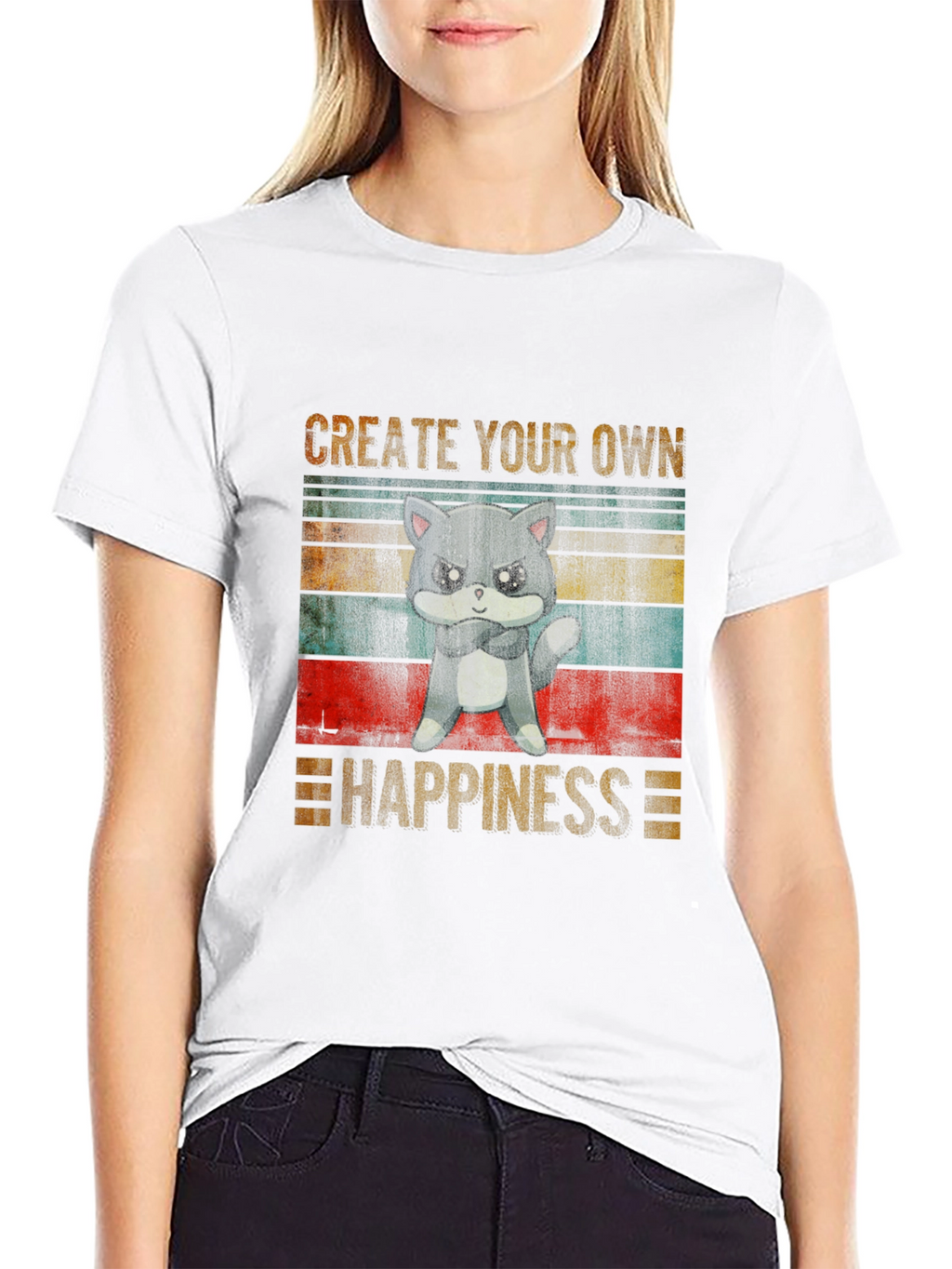 Create Your Own Happiness Grumpy Cat T-Shirt