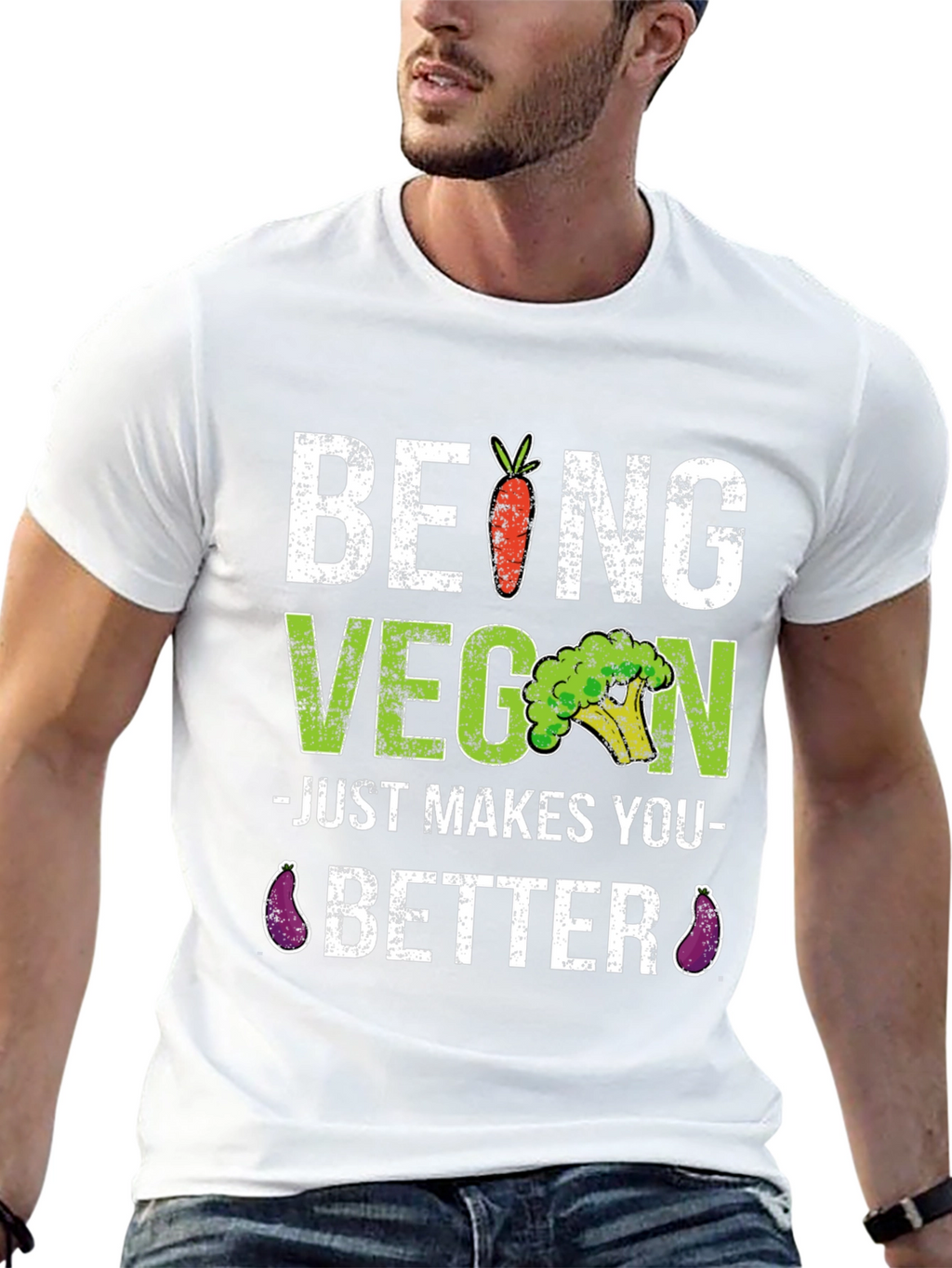 Being Vegan Makes You Better Black T-Shirt