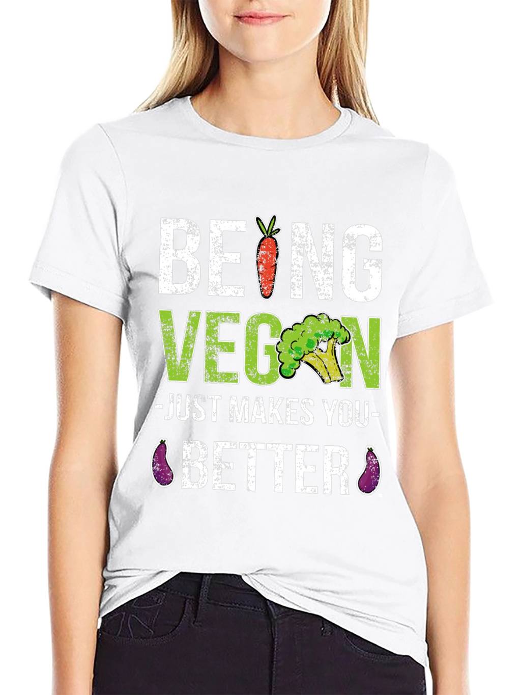 Being Vegan Makes You Better Black T-Shirt