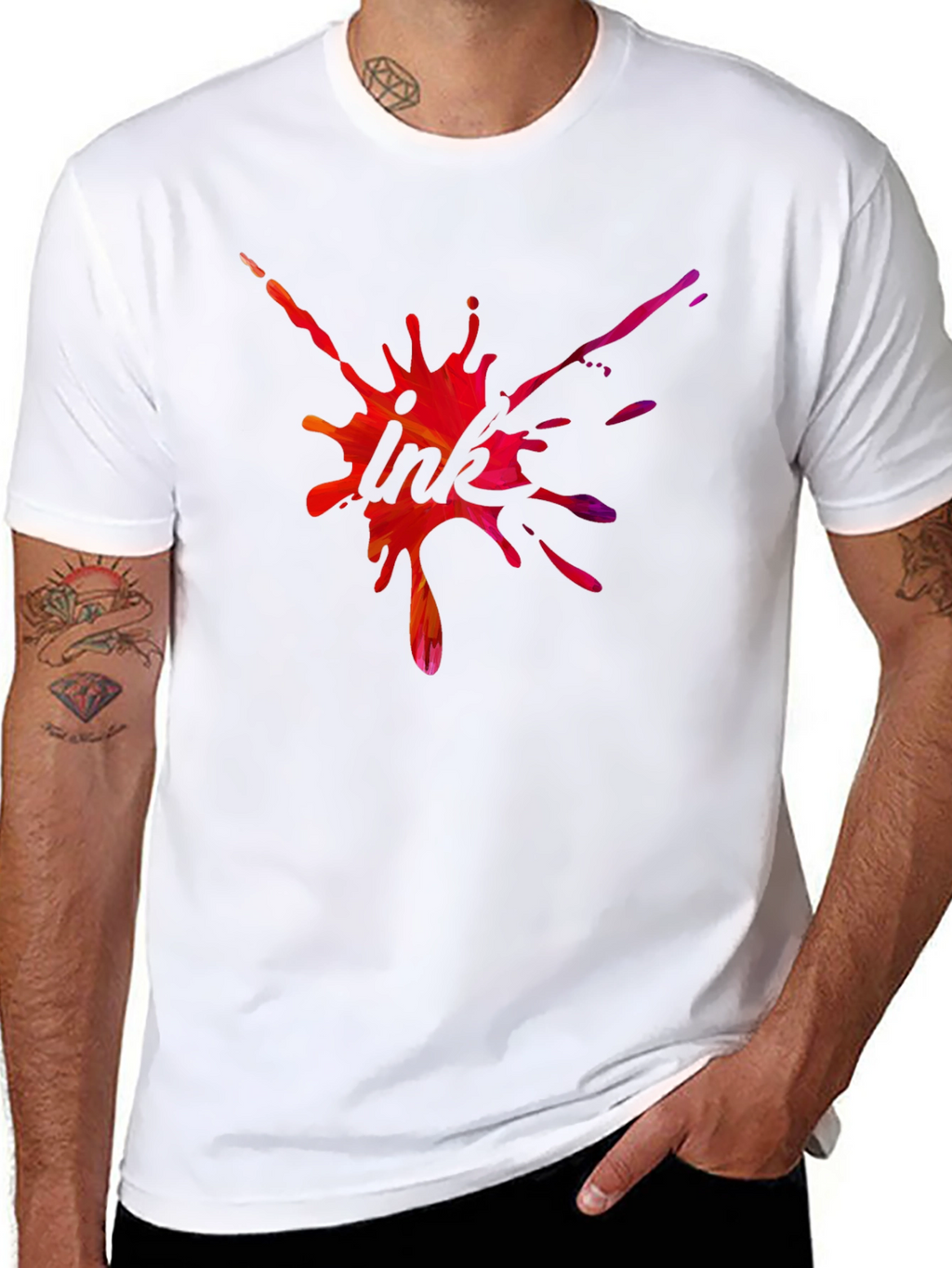 Ink Splash T-Shirt - Abstract Graphic Tee