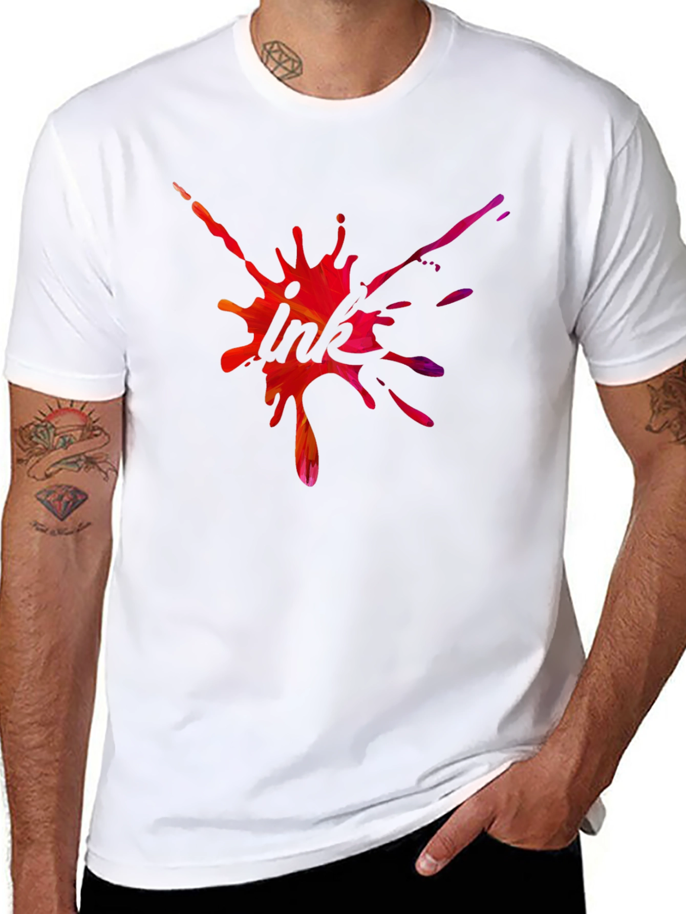 Ink Splash T-Shirt - Abstract Graphic Tee