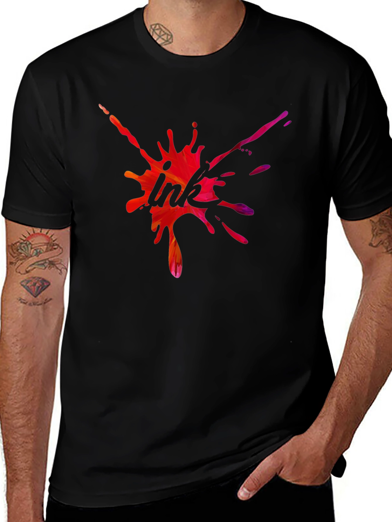 Ink Splash T-Shirt - Abstract Graphic Tee