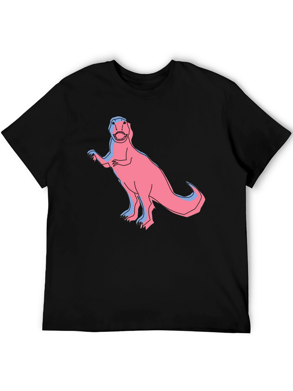 Dino Graphic Tee - Pink & Blue T-Rex