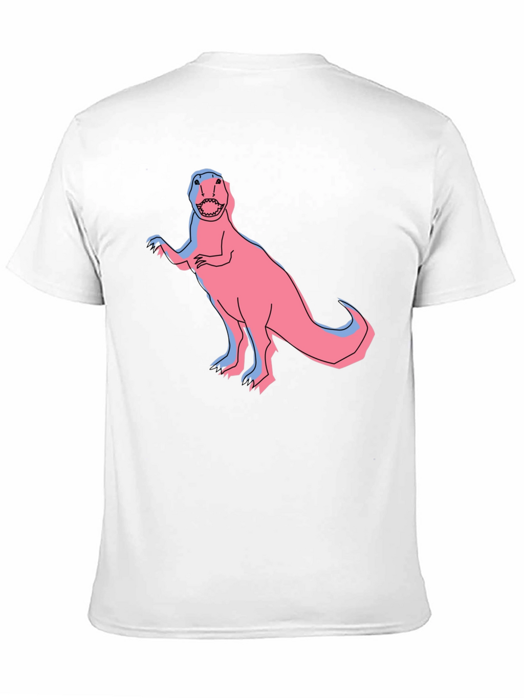 Dino Graphic Tee - Pink & Blue T-Rex