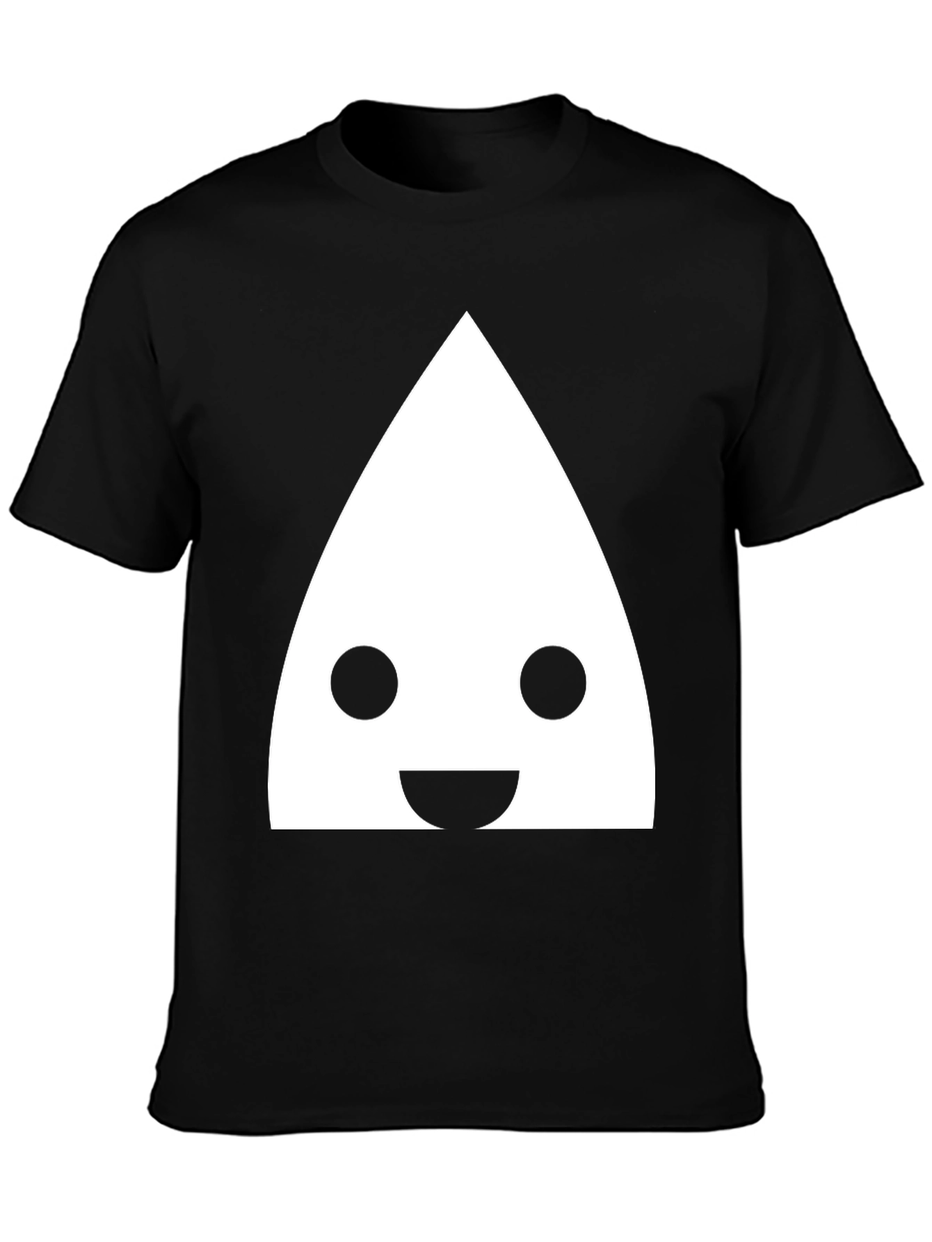 Fun Triangle Face Black T-Shirt