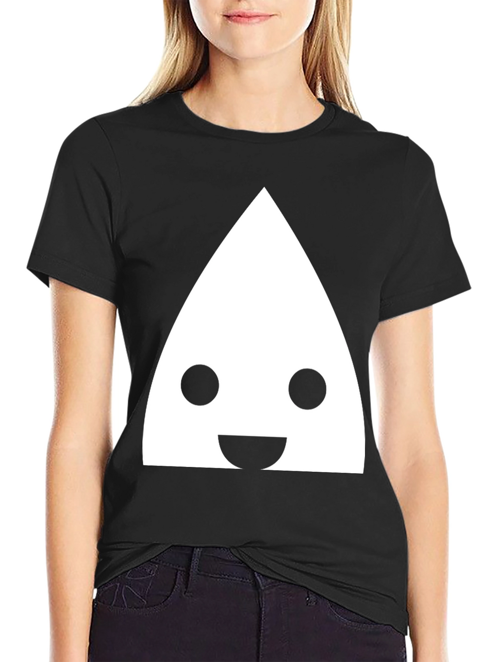 Fun Triangle Face Black T-Shirt