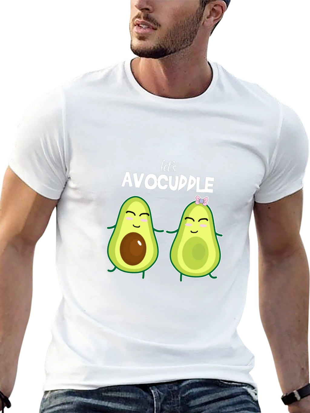 Lets Avocuddle Black T-Shirt