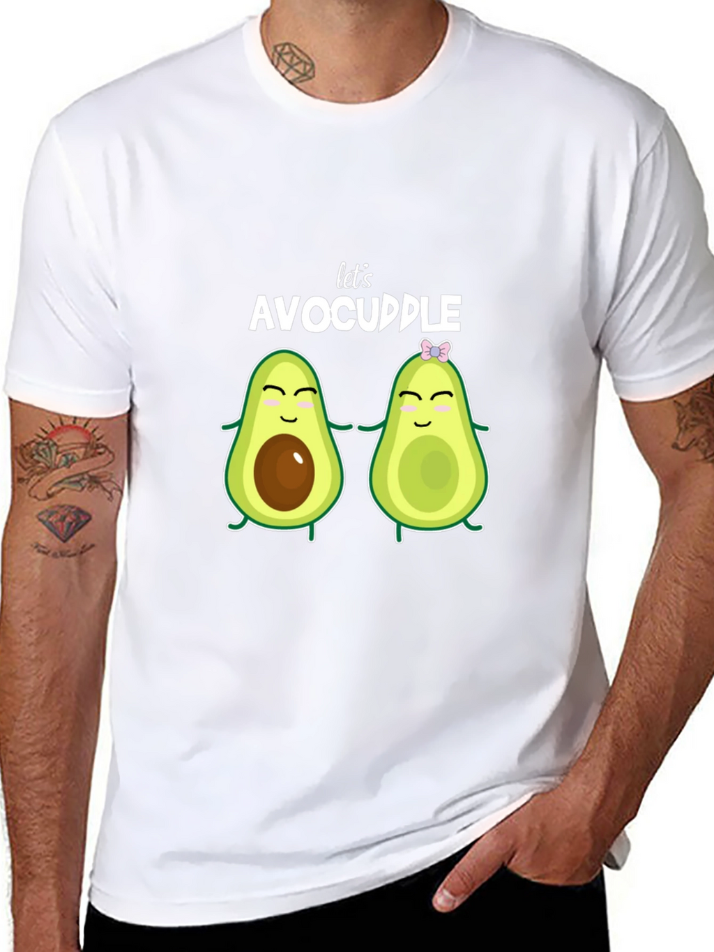 Lets Avocuddle Black T-Shirt