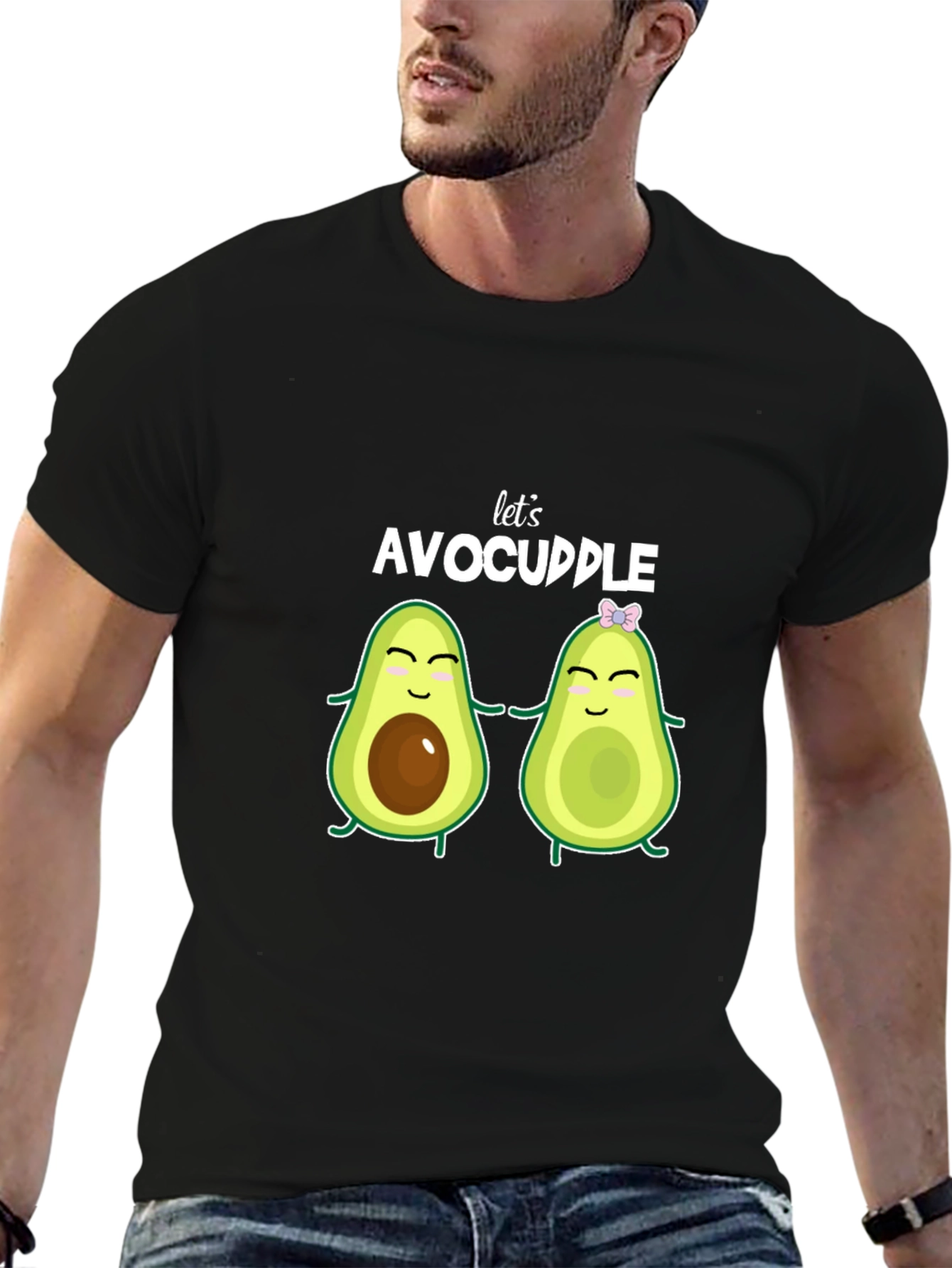 Lets Avocuddle Black T-Shirt