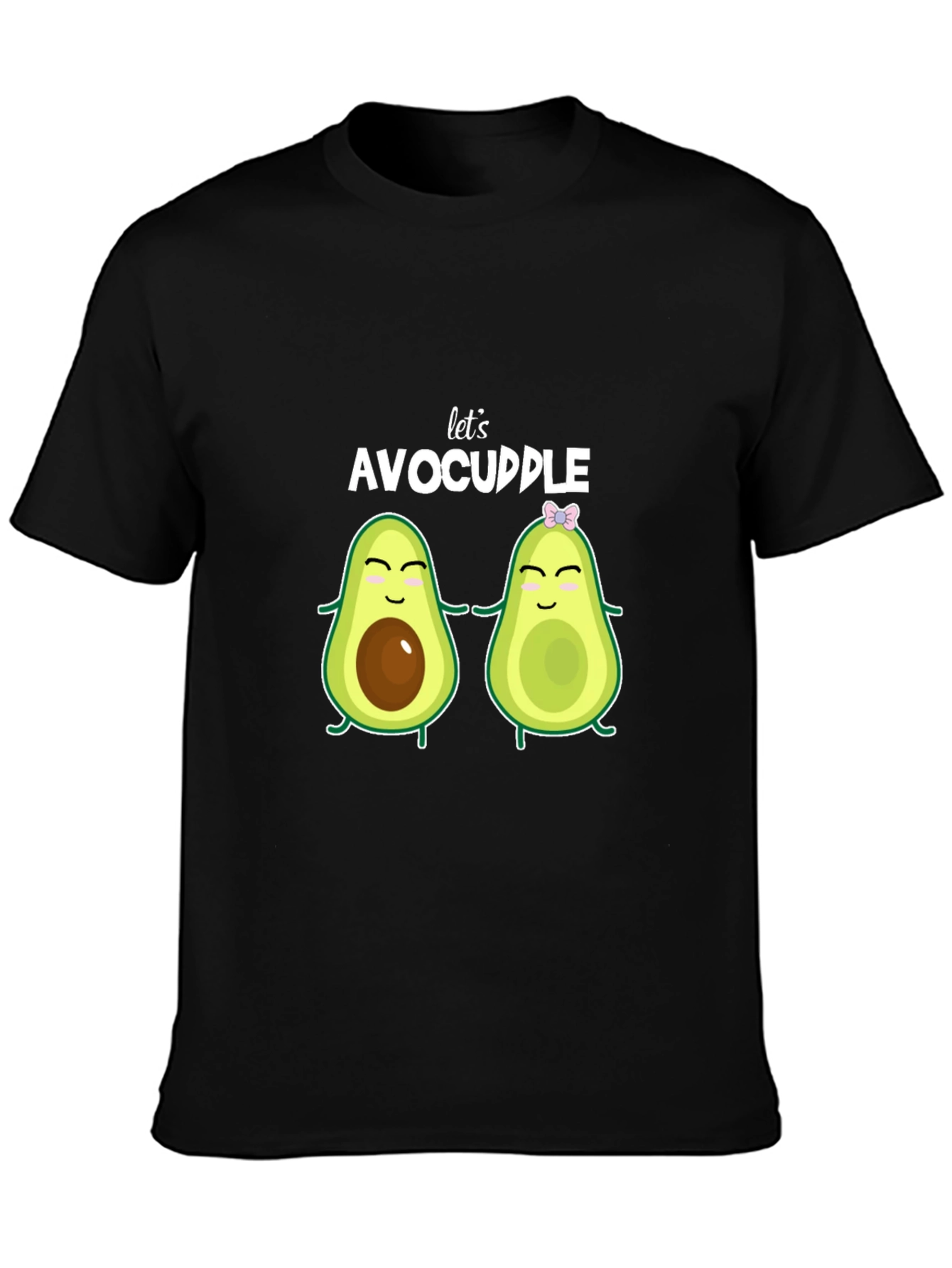 Lets Avocuddle Black T-Shirt