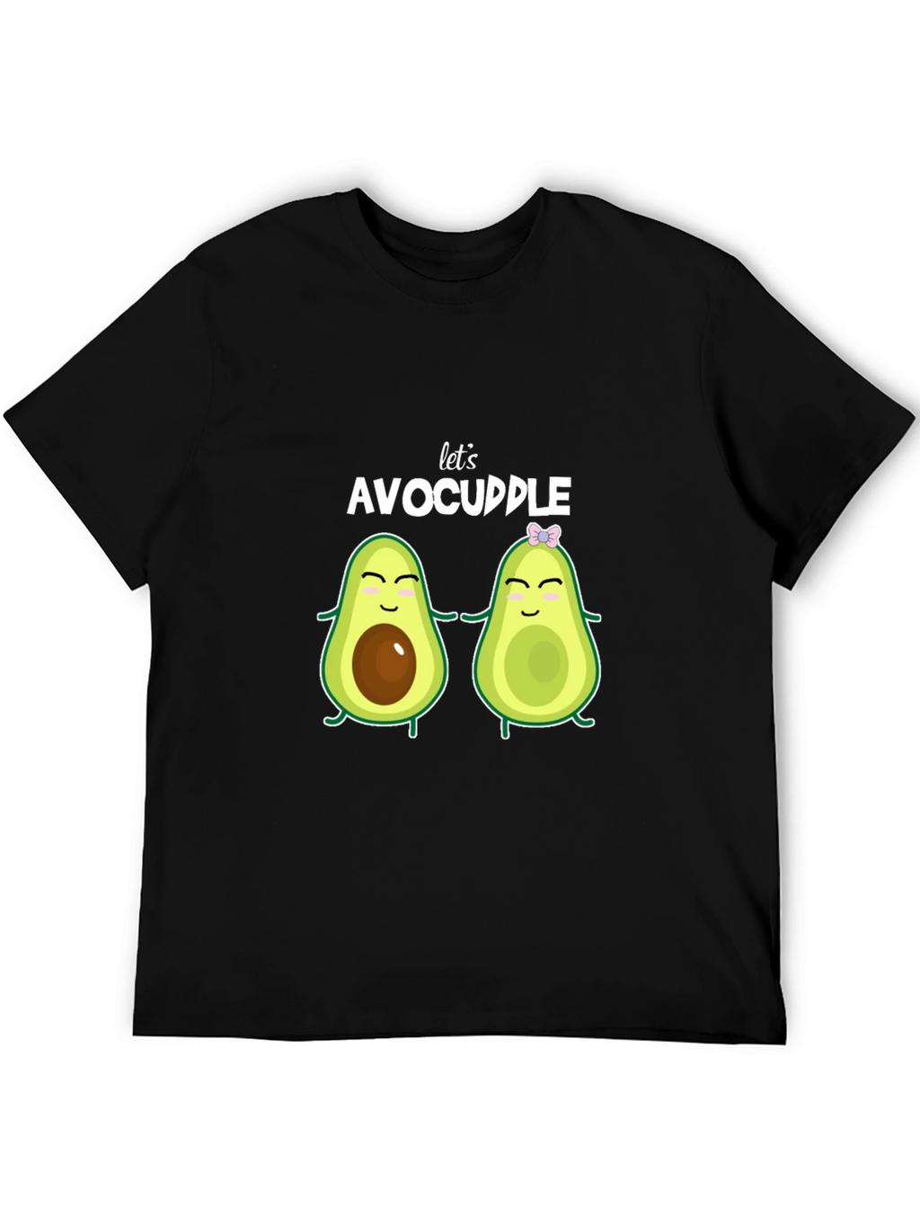 Lets Avocuddle Black T-Shirt
