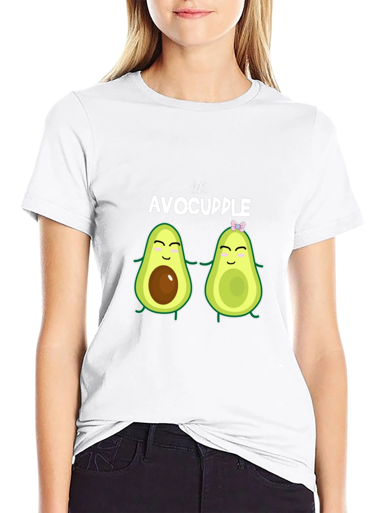 Lets Avocuddle Black T-Shirt
