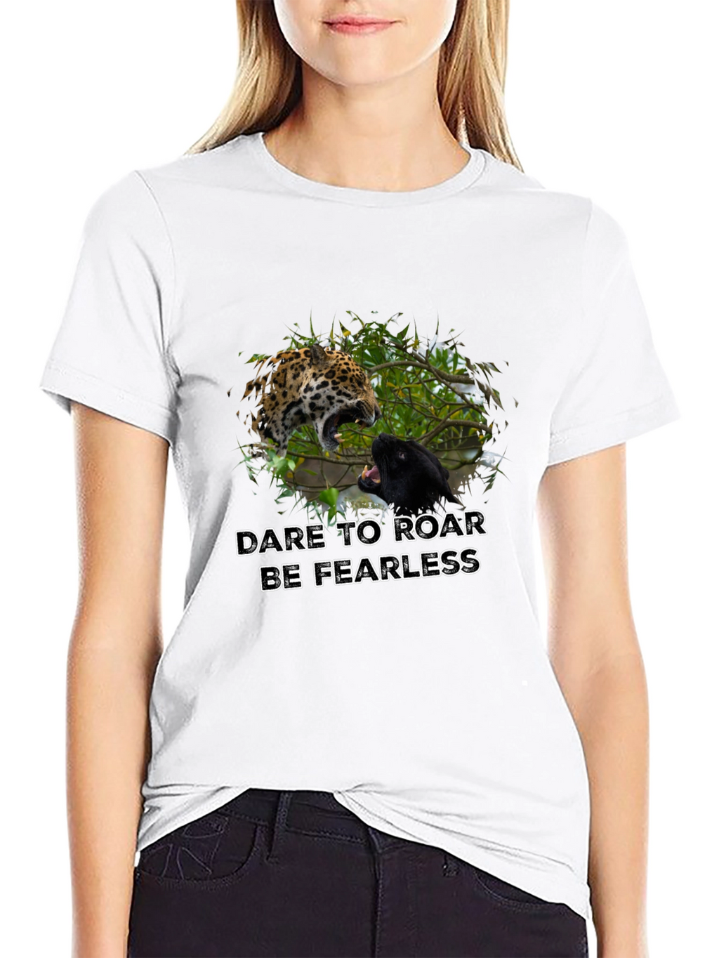 Dare to Roar Tee - Jaguar & Panther Graphic