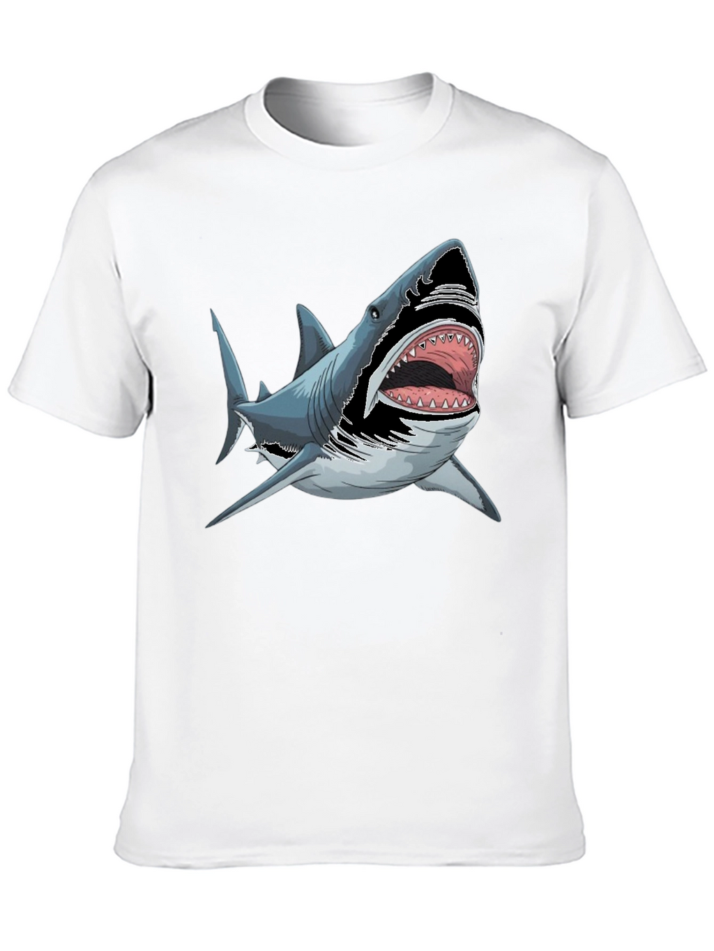 Shark Graphic Tee - Bold Black Cotton T-Shirt