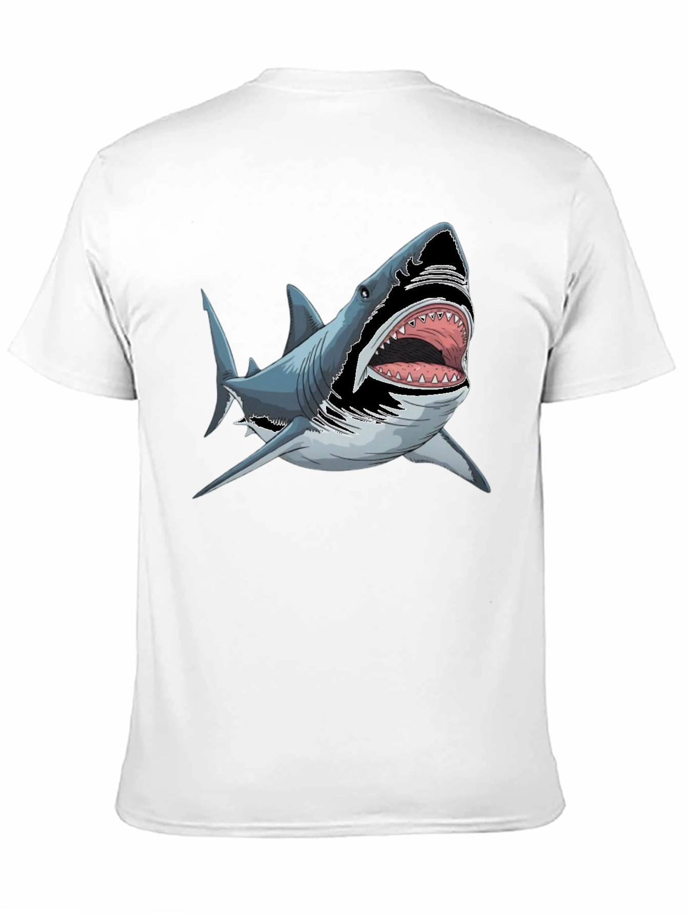 Shark Graphic Tee - Bold Black Cotton T-Shirt