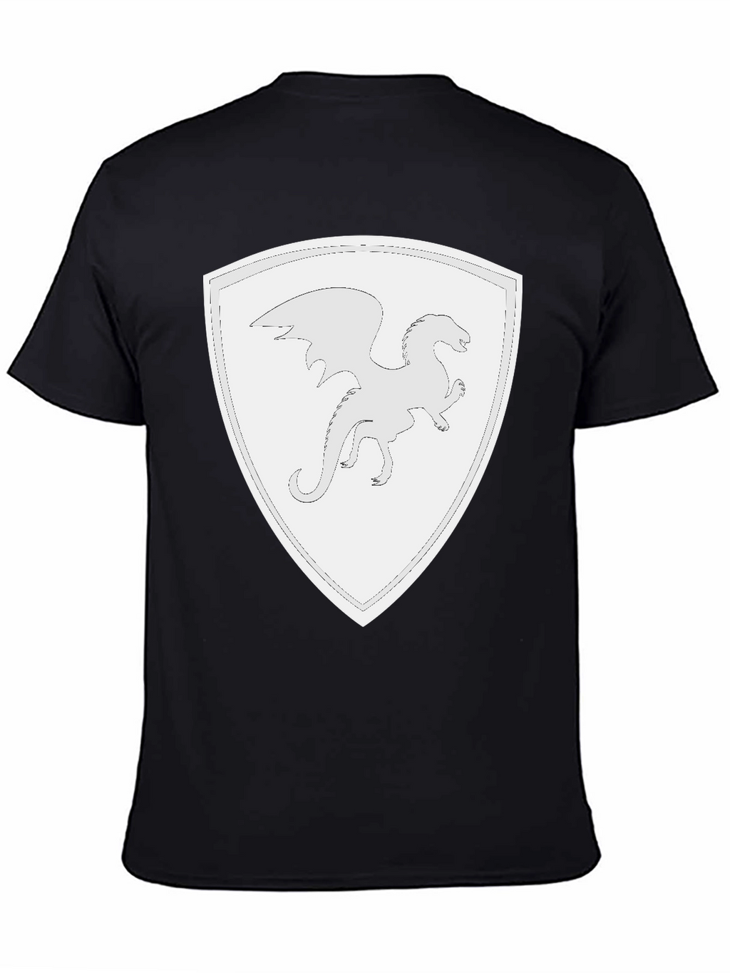 Dragon Shield Black T-Shirt - Fantasy Tee