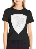 Dragon Shield Black T-Shirt - Fantasy Tee