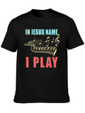 In Jesus Name I Play - Piano T-Shirt
