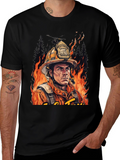 Firefighter Graphic T-Shirt - Courage Under Fire