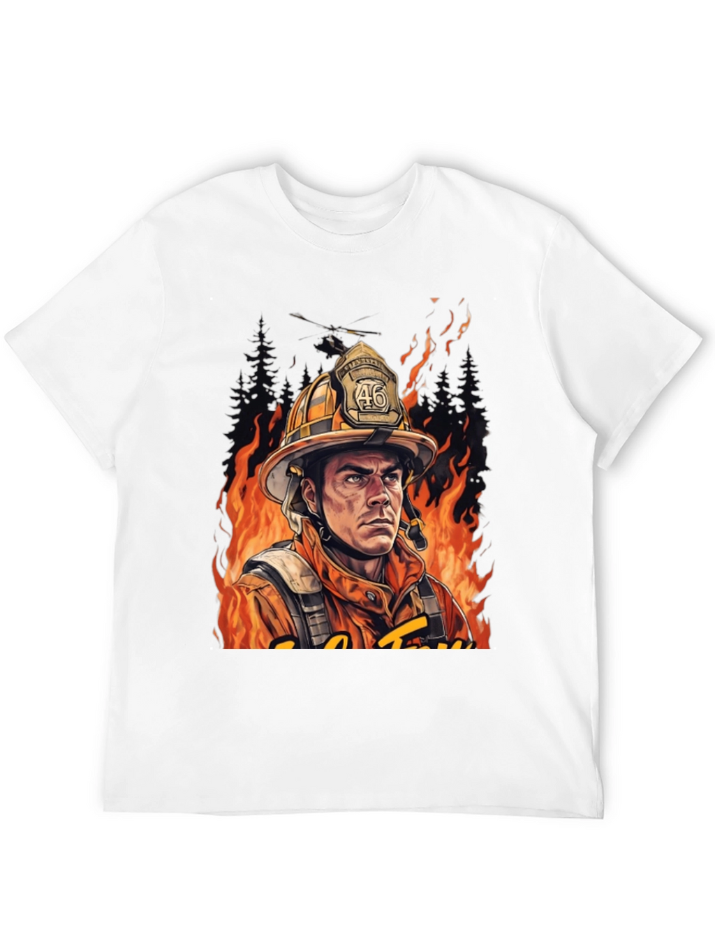 Firefighter Graphic T-Shirt - Courage Under Fire