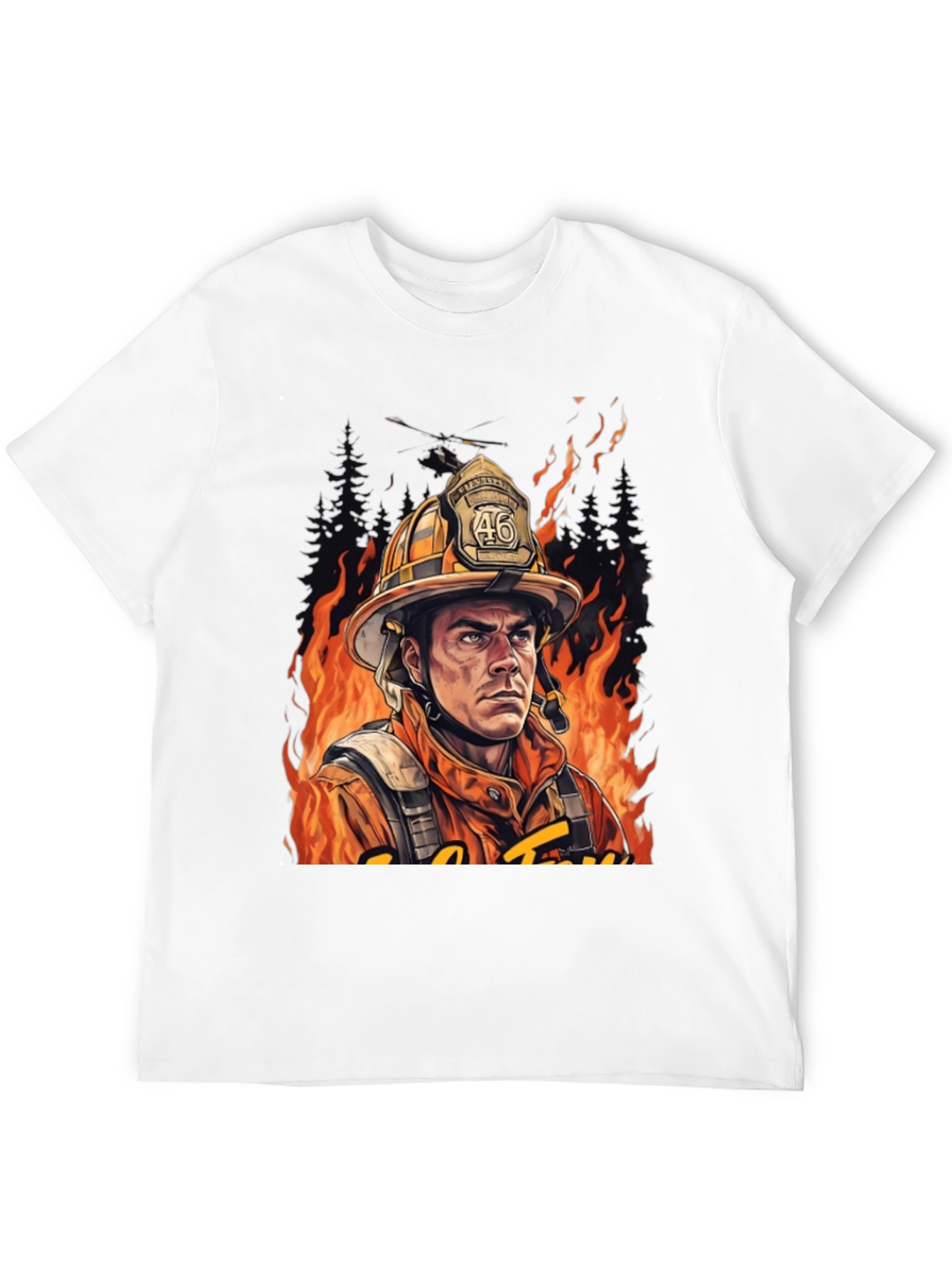 Firefighter Graphic T-Shirt - Courage Under Fire