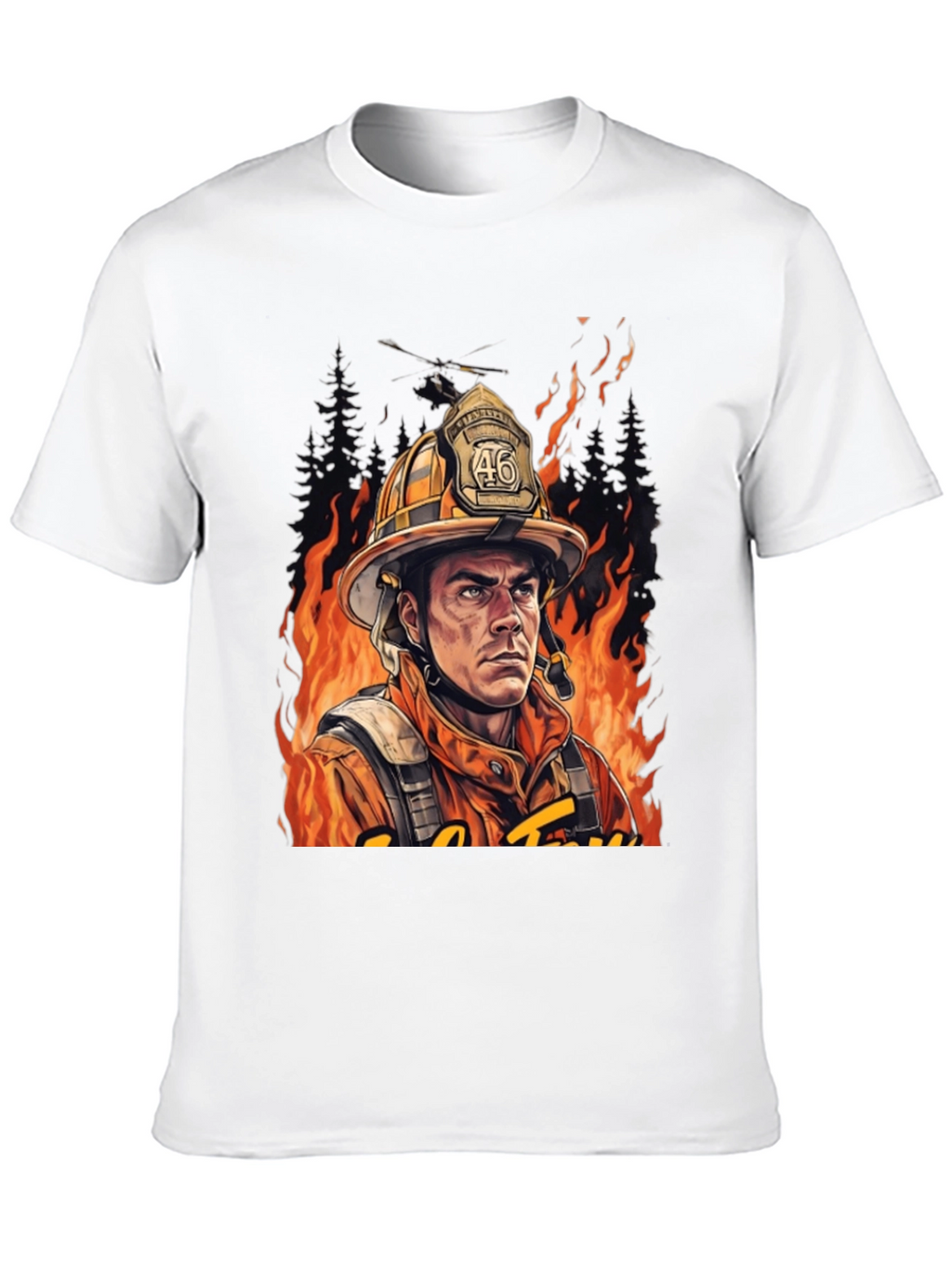 Firefighter Graphic T-Shirt - Courage Under Fire