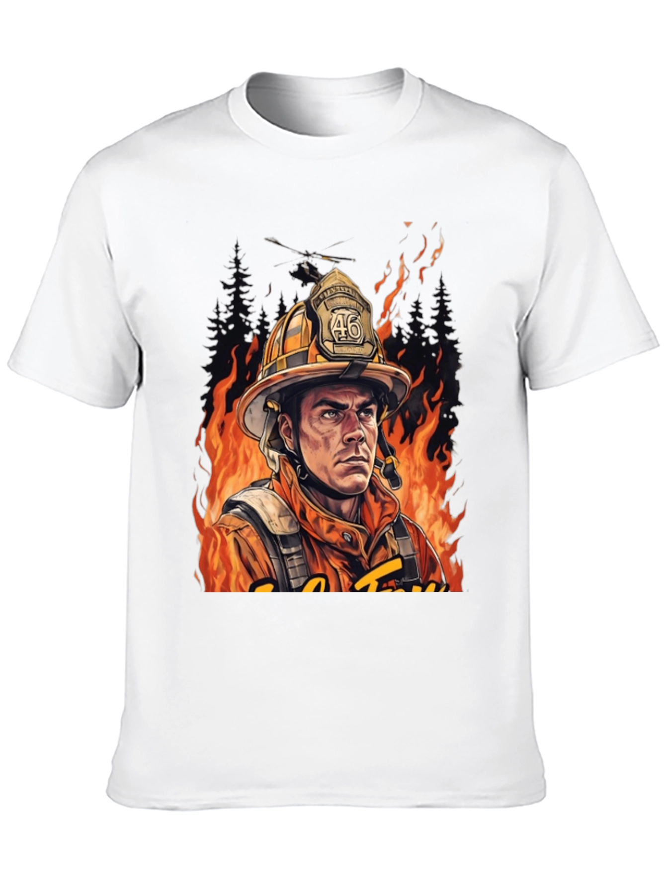 Firefighter Graphic T-Shirt - Courage Under Fire