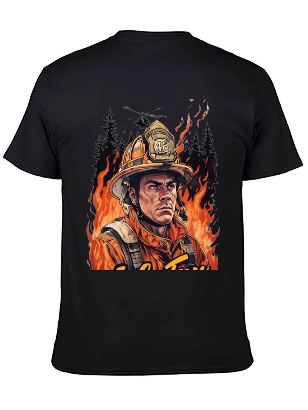 Firefighter Graphic T-Shirt - Courage Under Fire