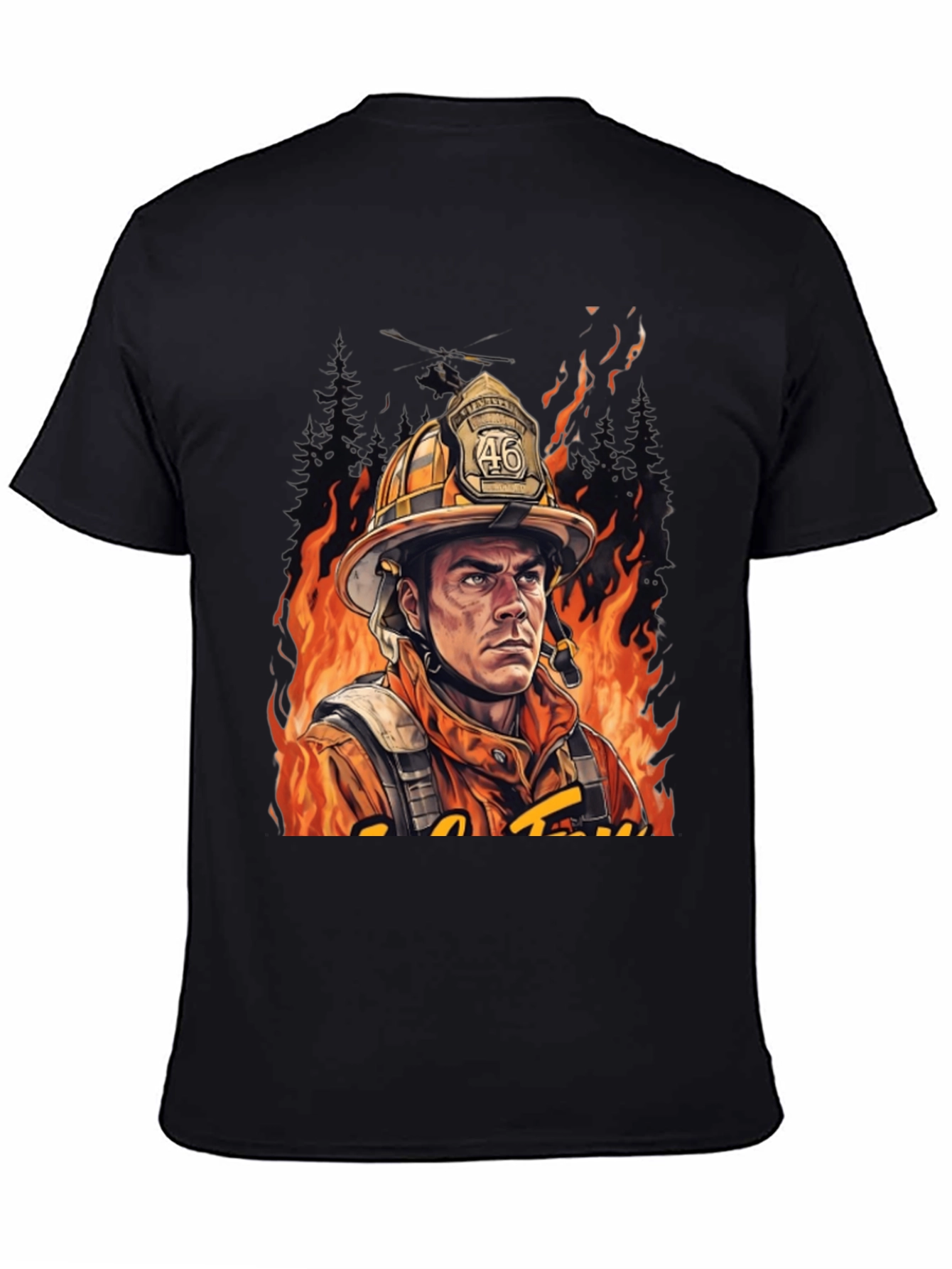 Firefighter Graphic T-Shirt - Courage Under Fire
