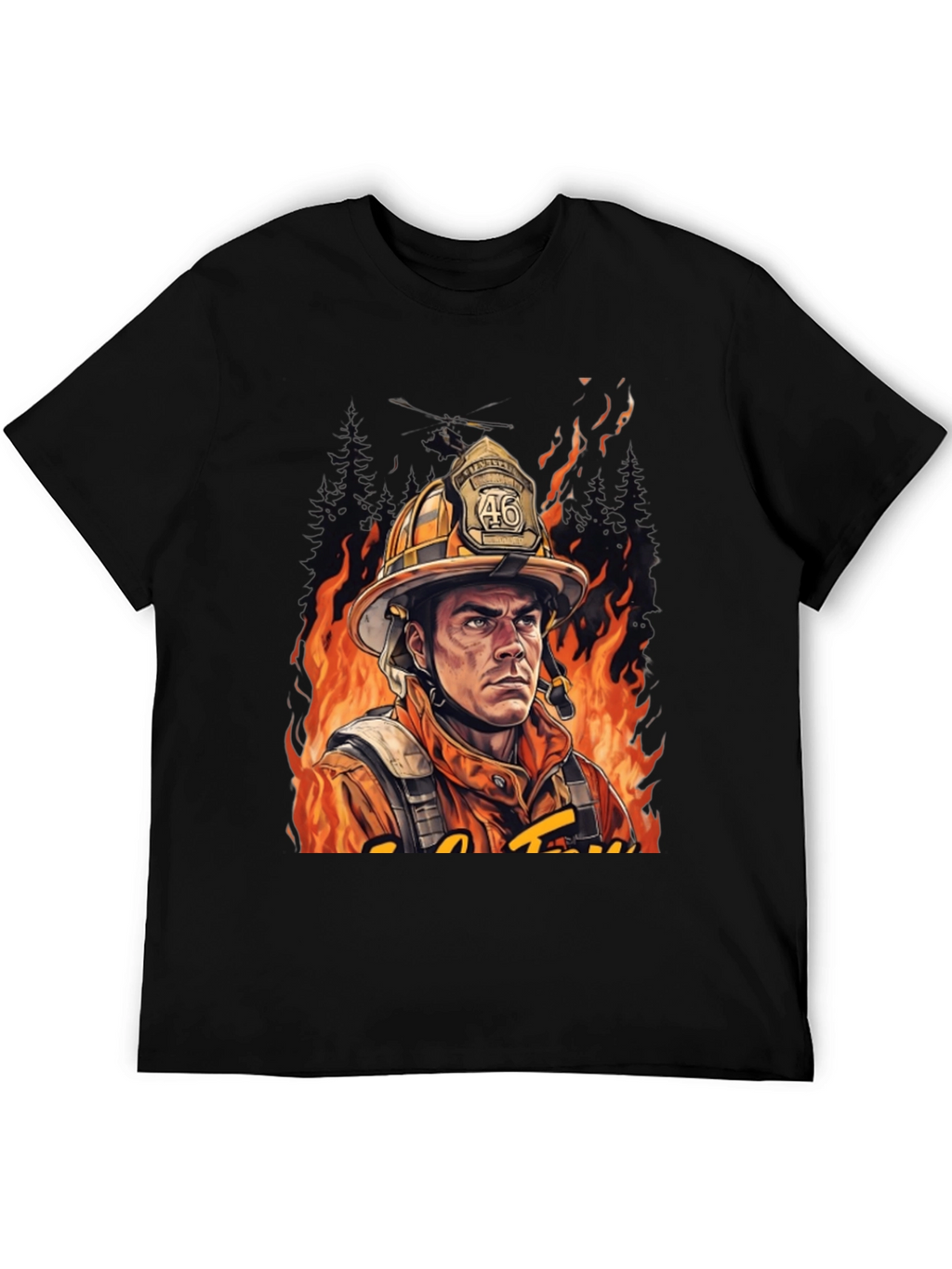 Firefighter Graphic T-Shirt - Courage Under Fire