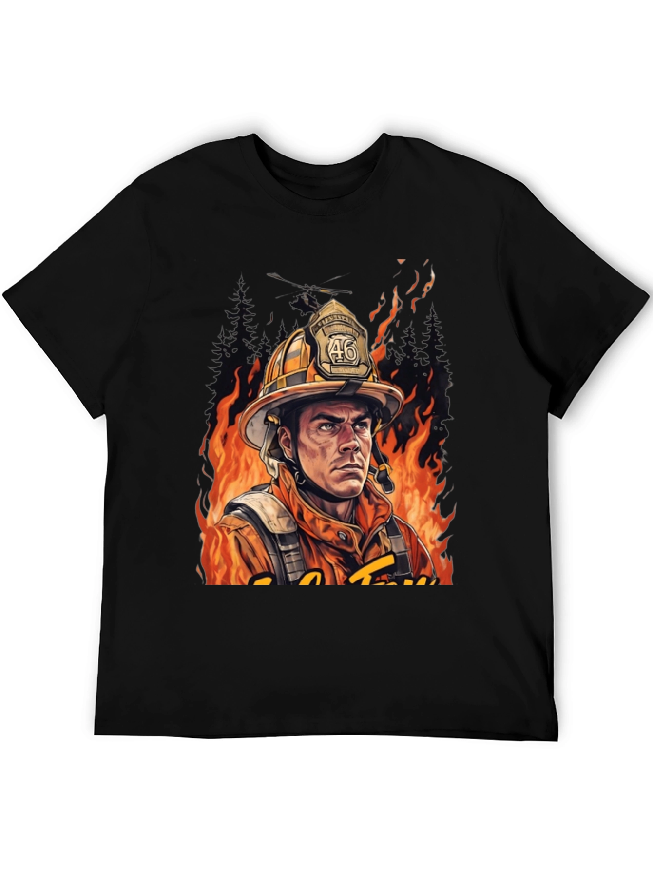 Firefighter Graphic T-Shirt - Courage Under Fire