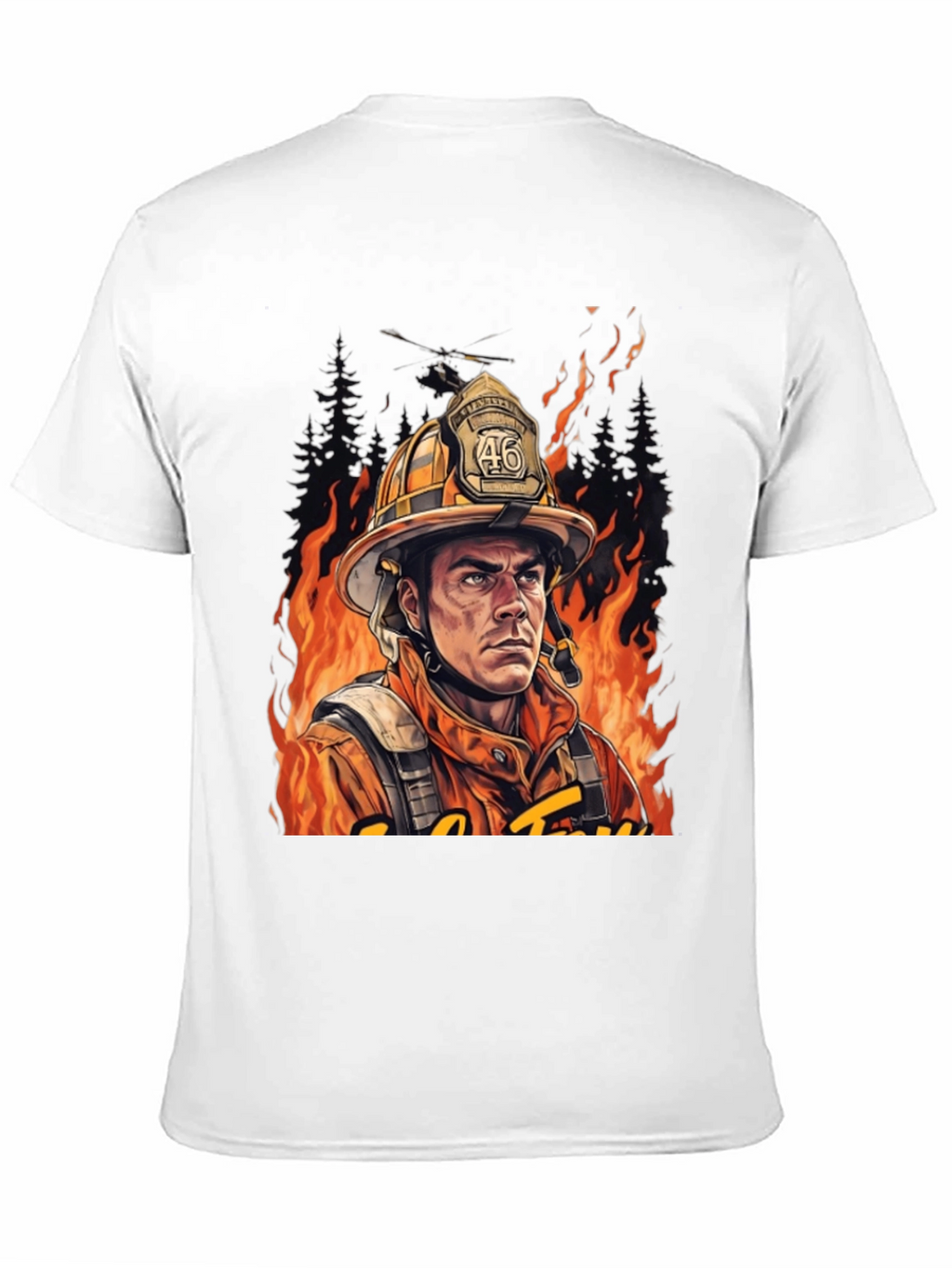 Firefighter Graphic T-Shirt - Courage Under Fire