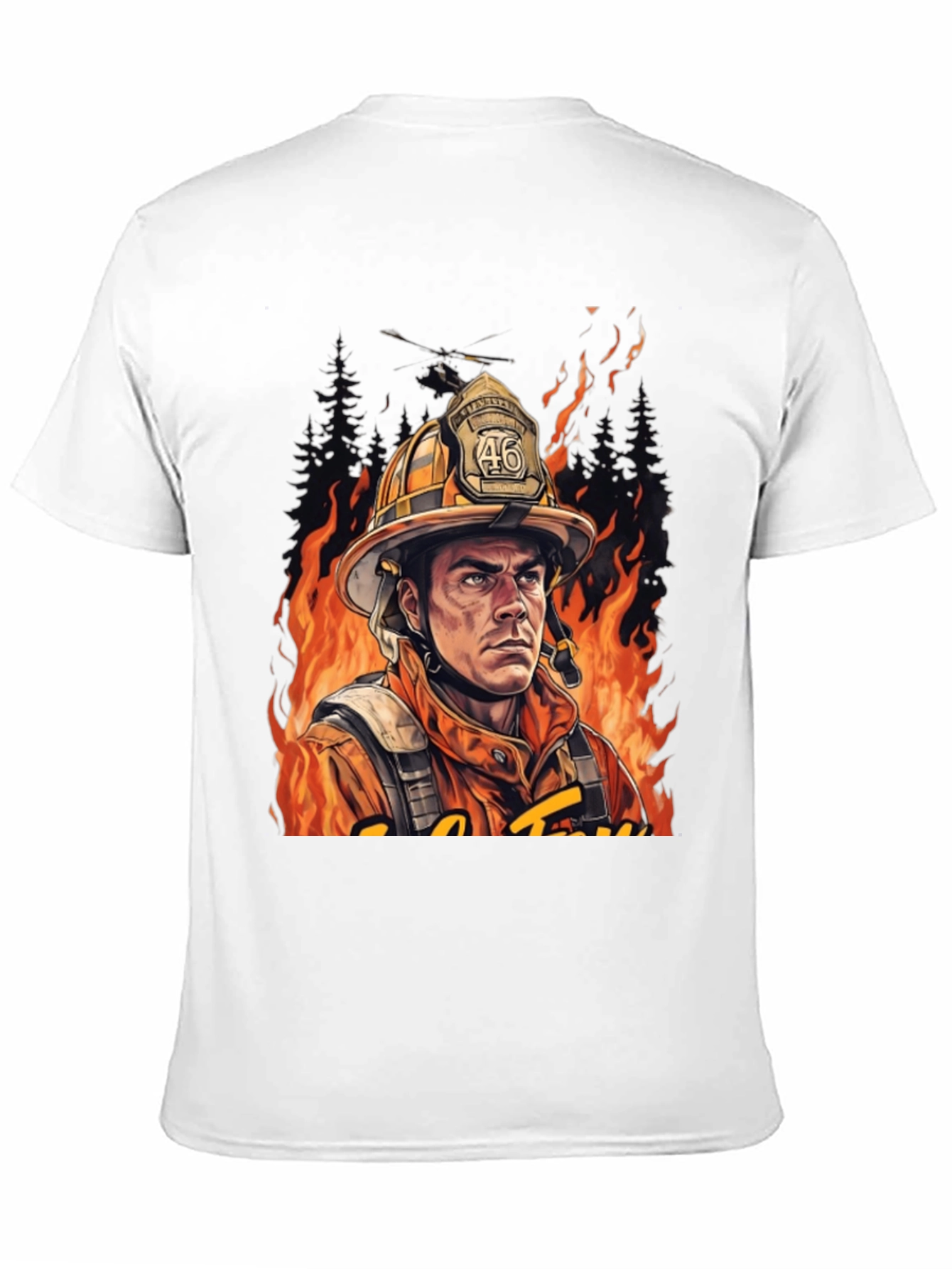 Firefighter Graphic T-Shirt - Courage Under Fire