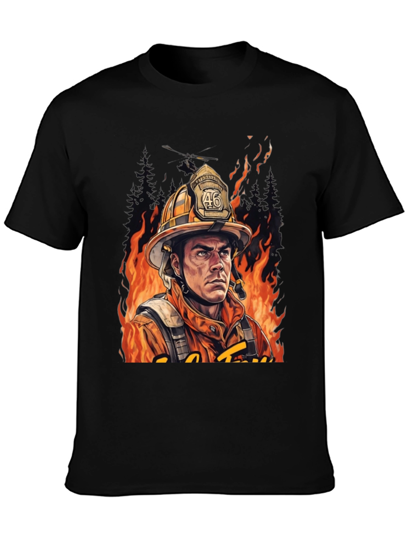Firefighter Graphic T-Shirt - Courage Under Fire
