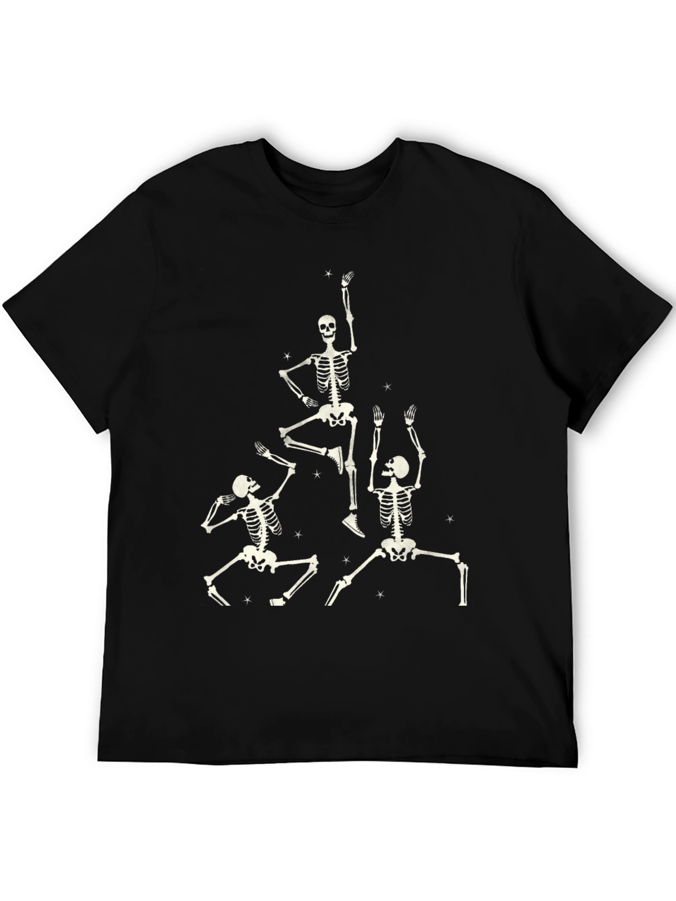 Dancing Skeletons Black Graphic Tee