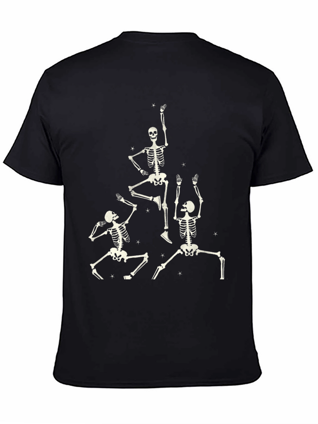 Dancing Skeletons Black Graphic Tee