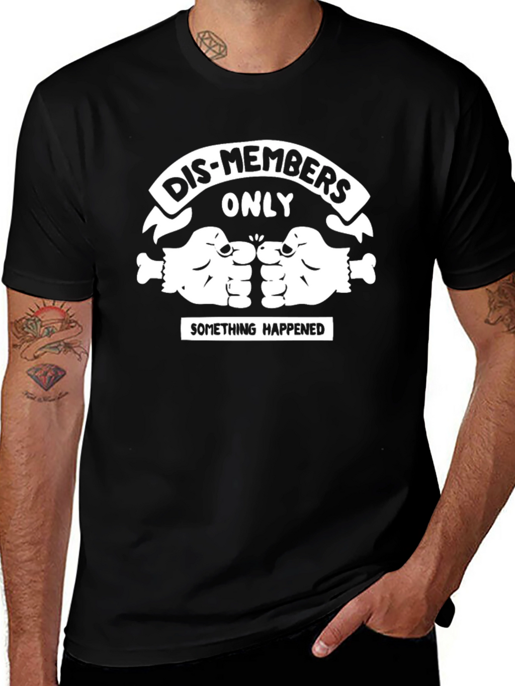 Dis-Members Only Graphic Tee - Black