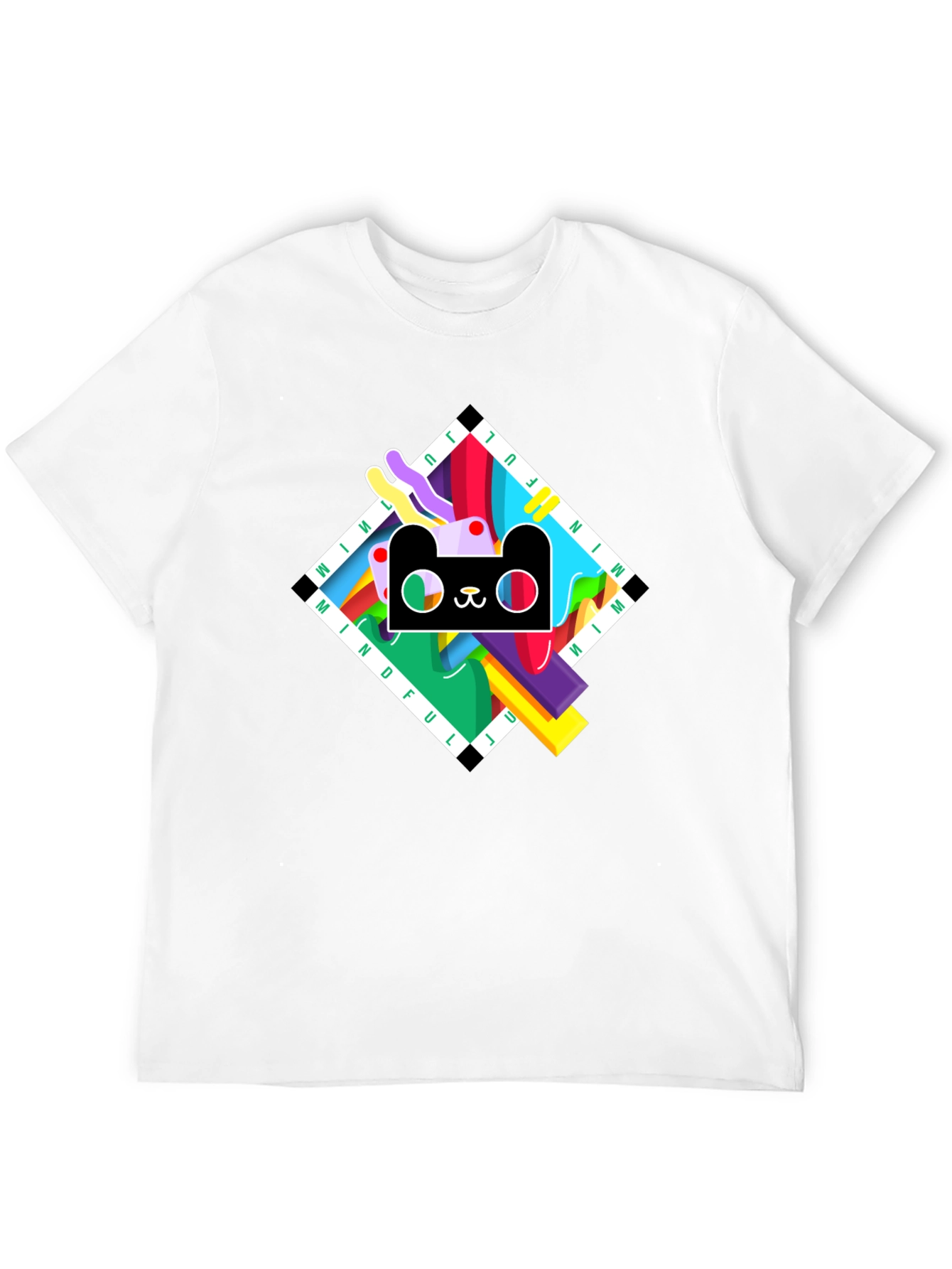 Mindful Graphic Print Black T-Shirt