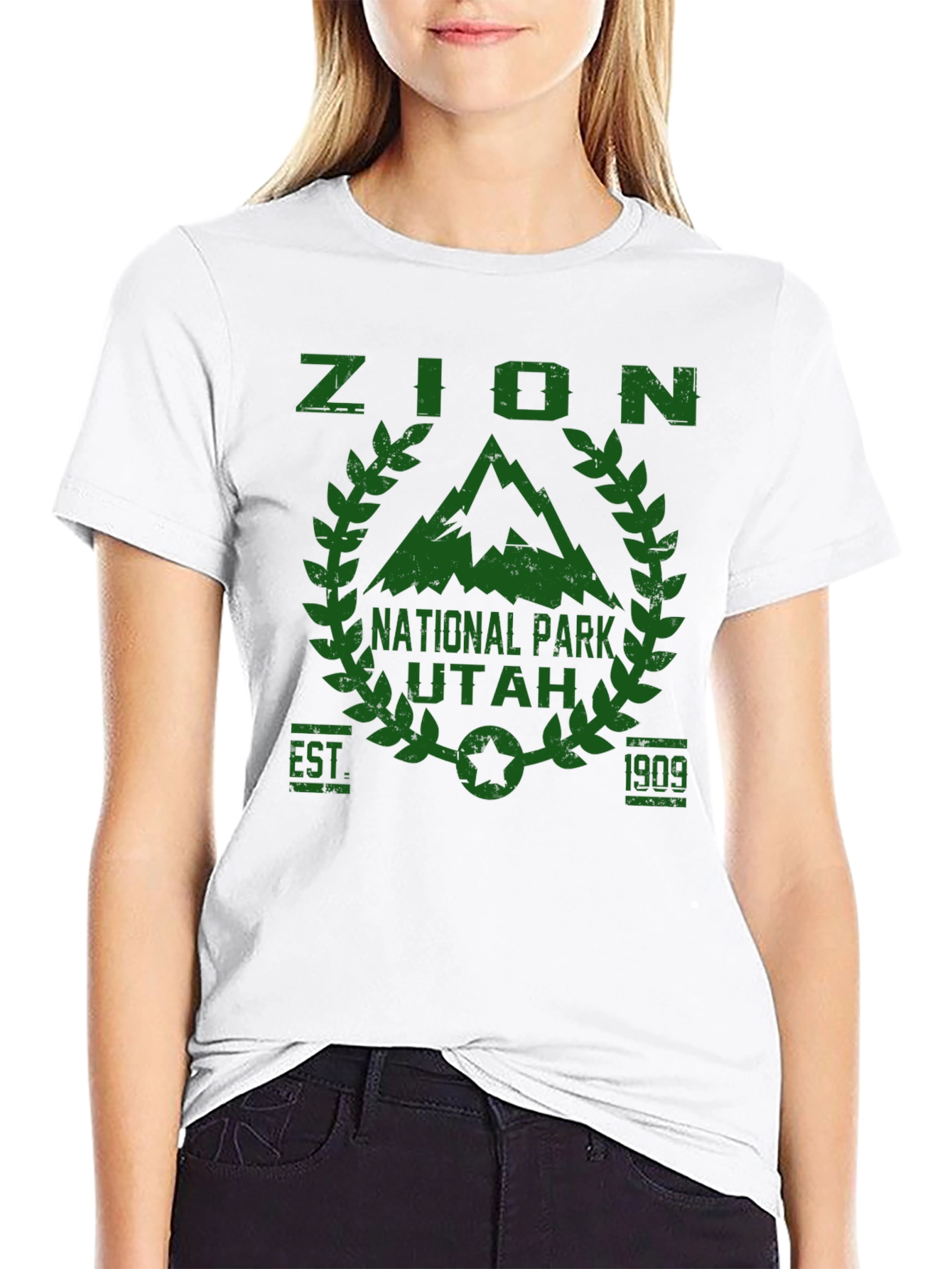 Zion National Park Black Graphic Tee