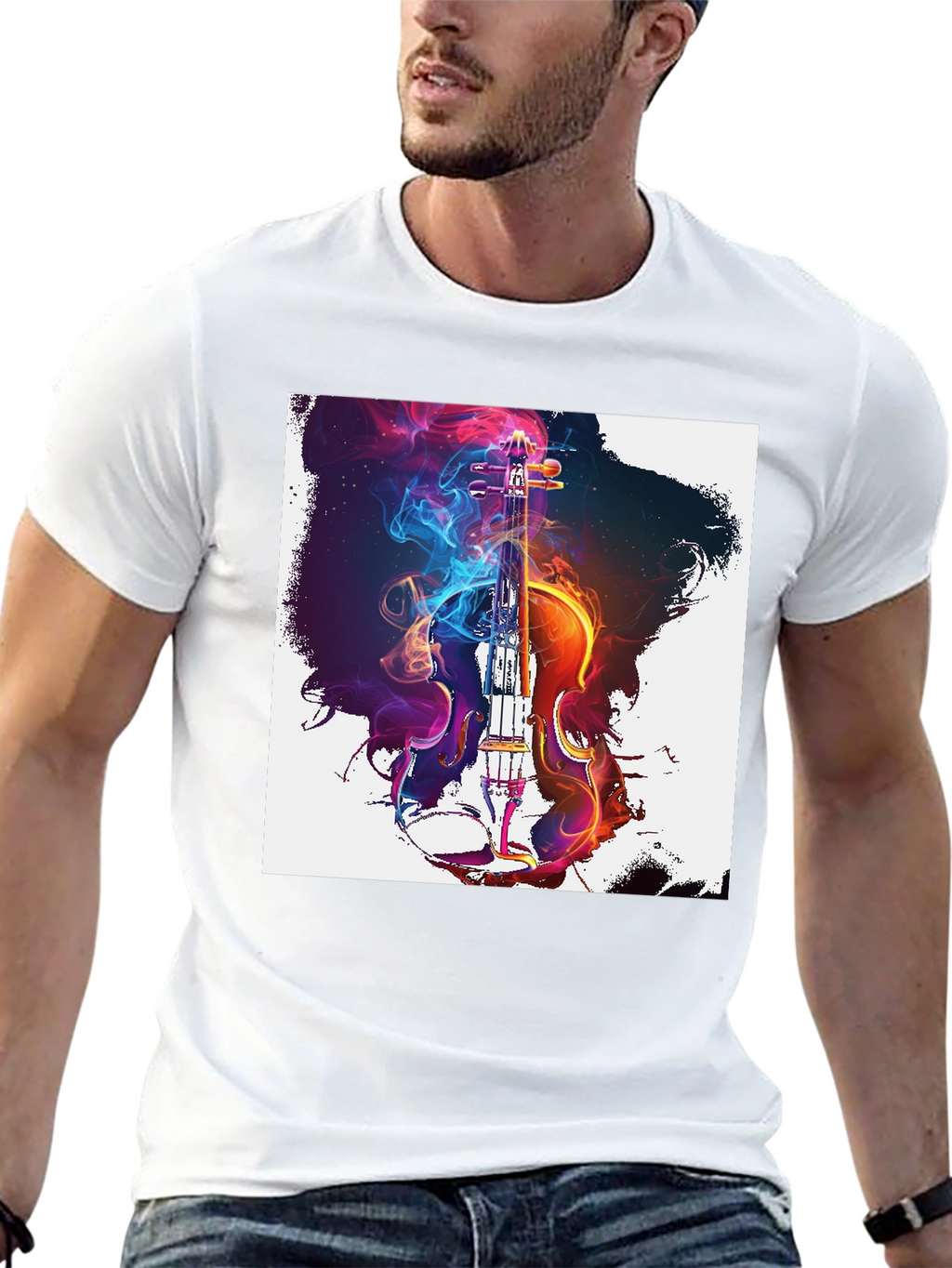 Violin Art Graphic T-Shirt - Musicians Tee