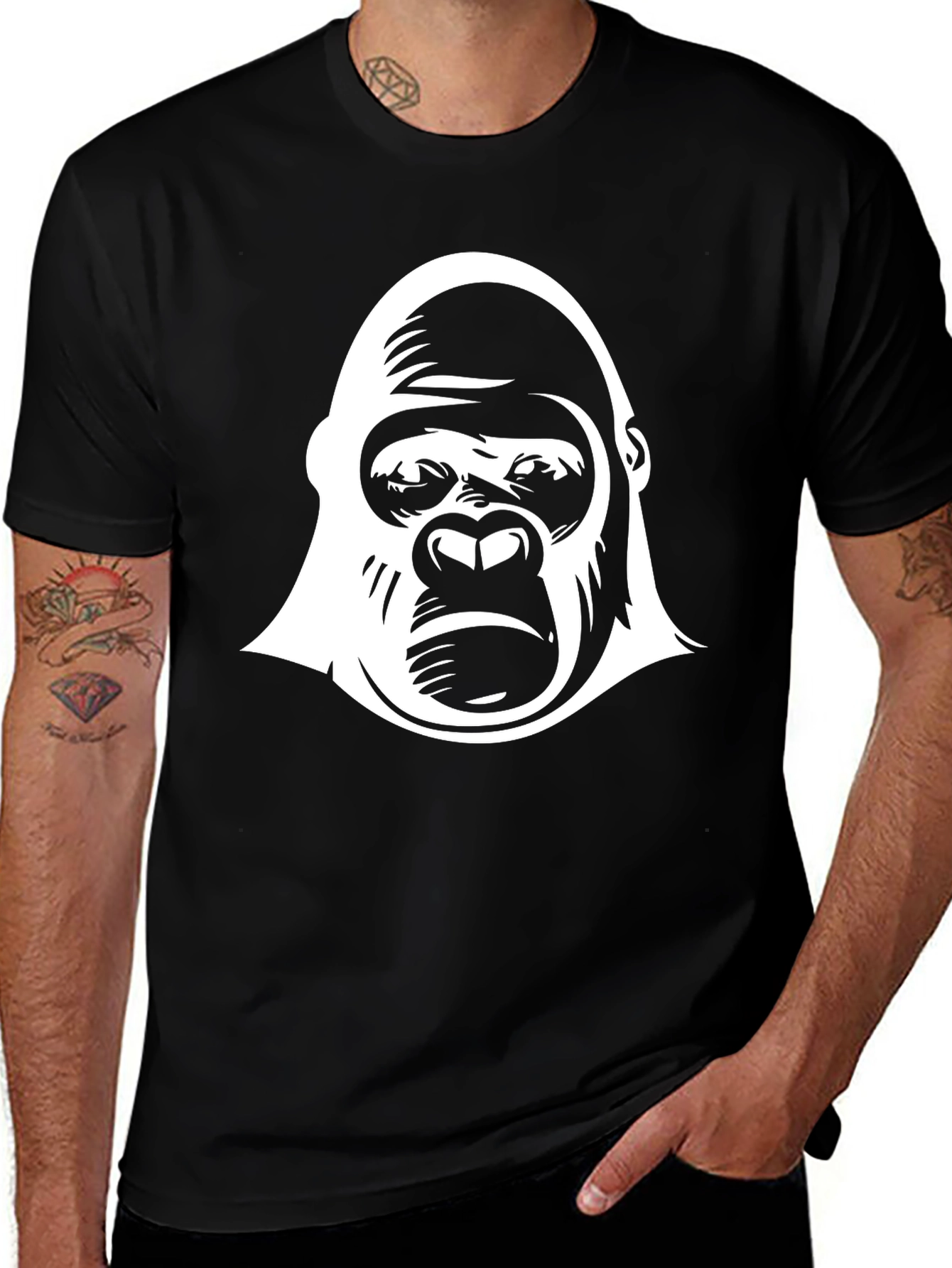 Cool Gorilla Graphic Black T-Shirt