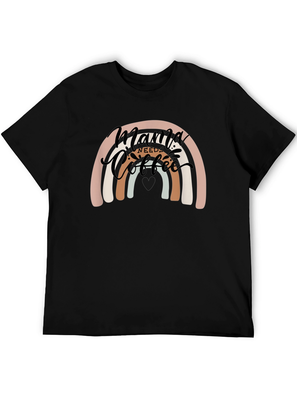 Mama Needs Coffee Rainbow Graphic Tee